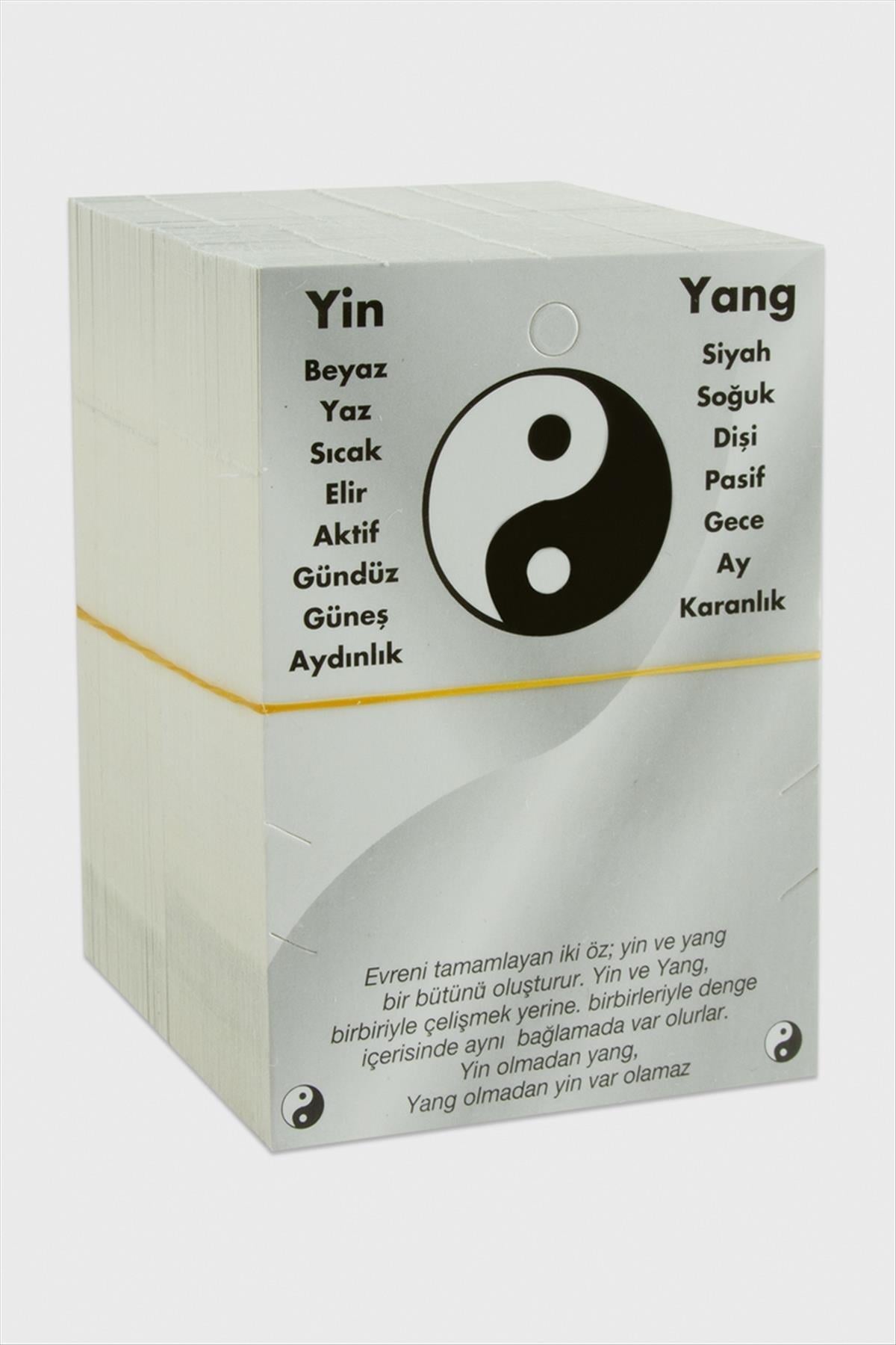 2li Yin Yang Bileklik Kartı-Beyaz