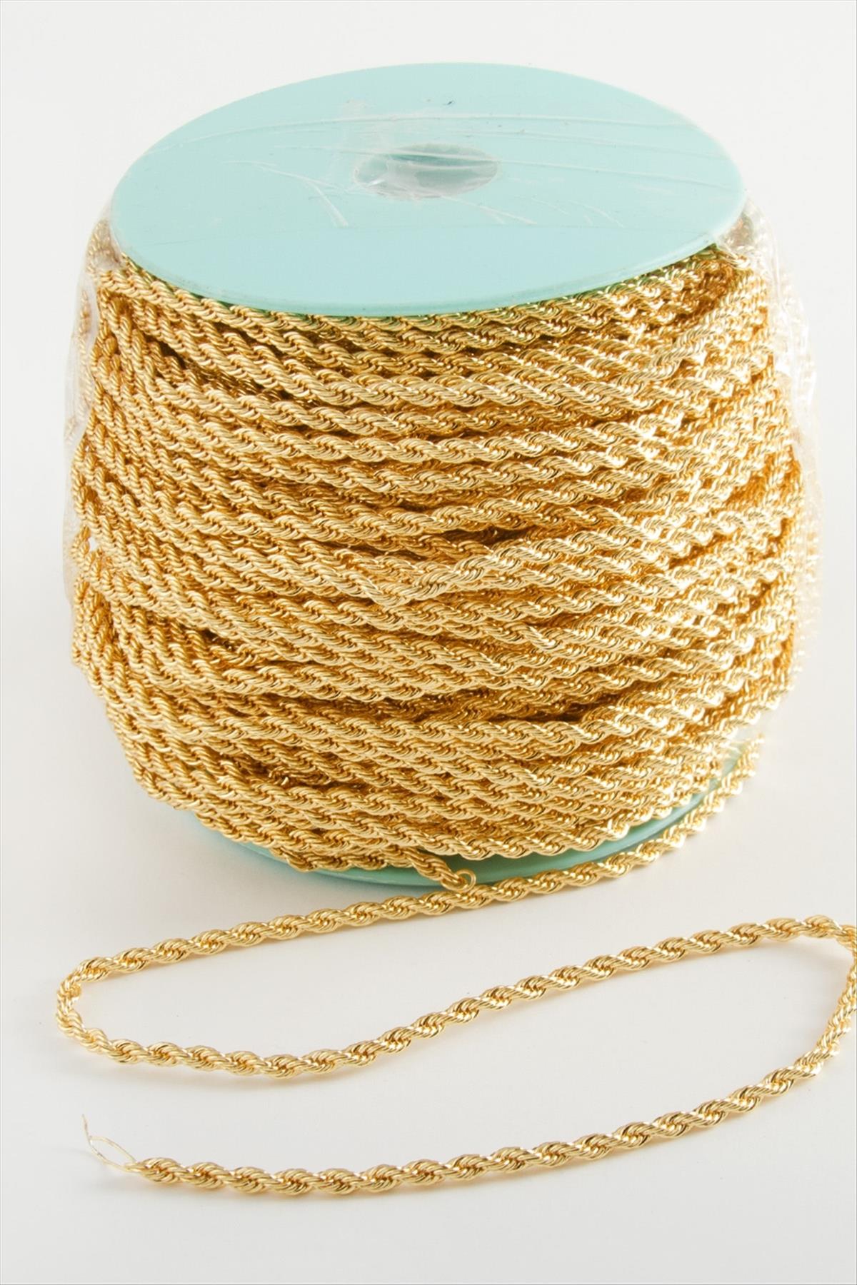 3 mm Sarı Renkli Kuyumcu Zinciri 50 Metre