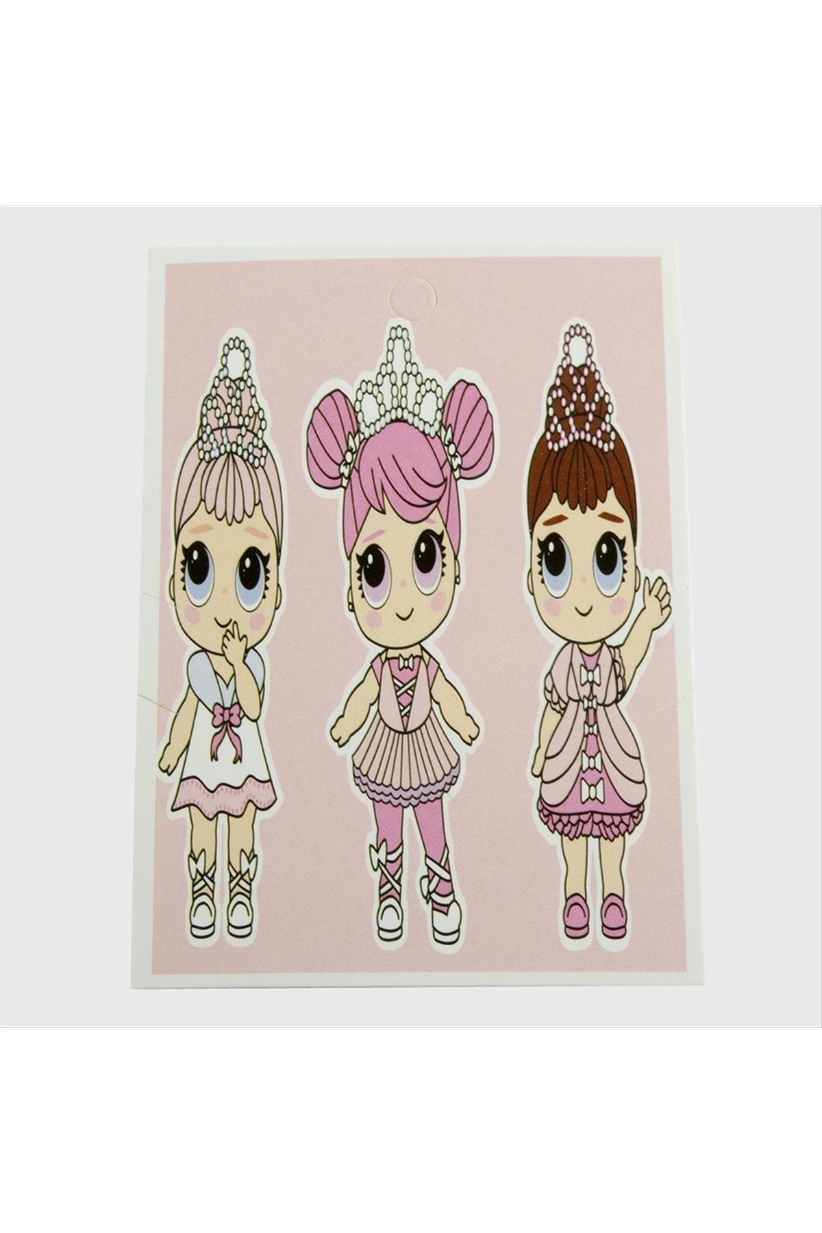 3lü Kız Çocuk Bileklik Kartı-Pembe