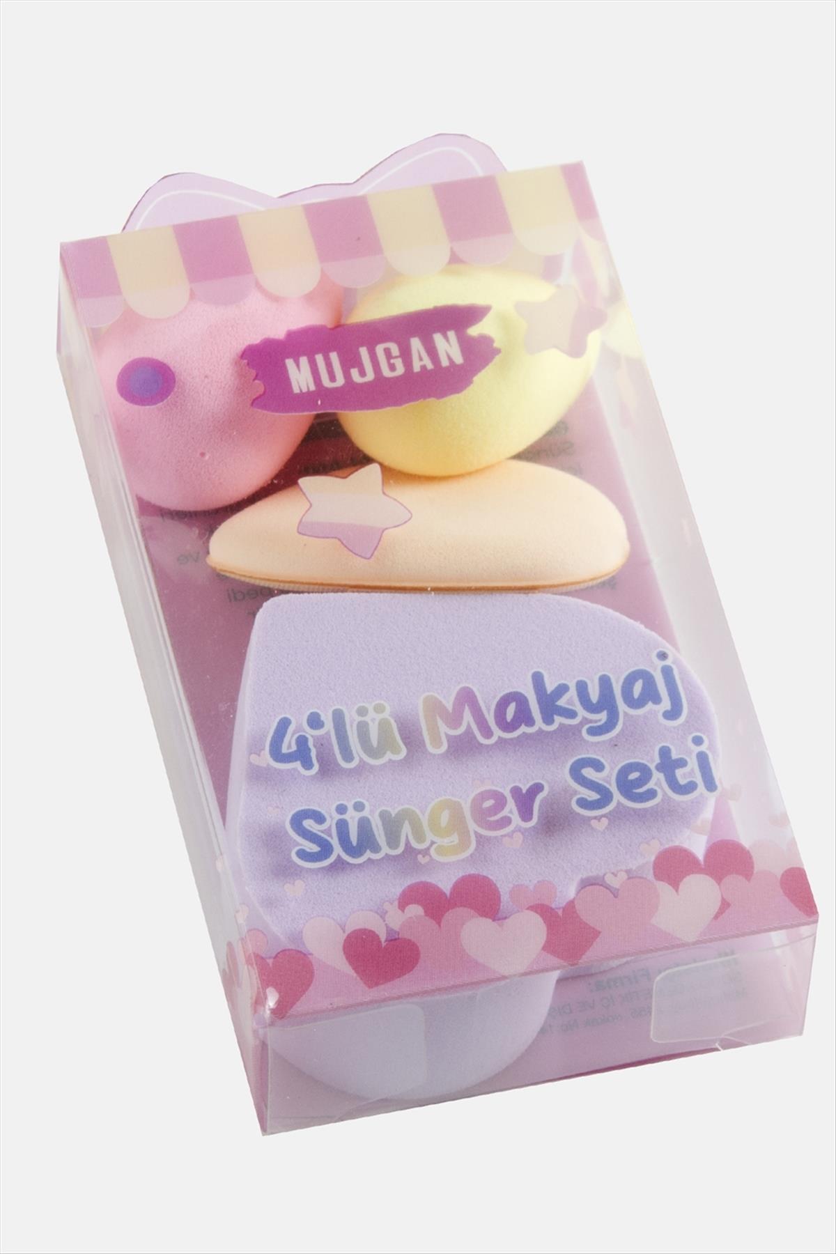 4 Adet Kalp Makyaj Süngeri