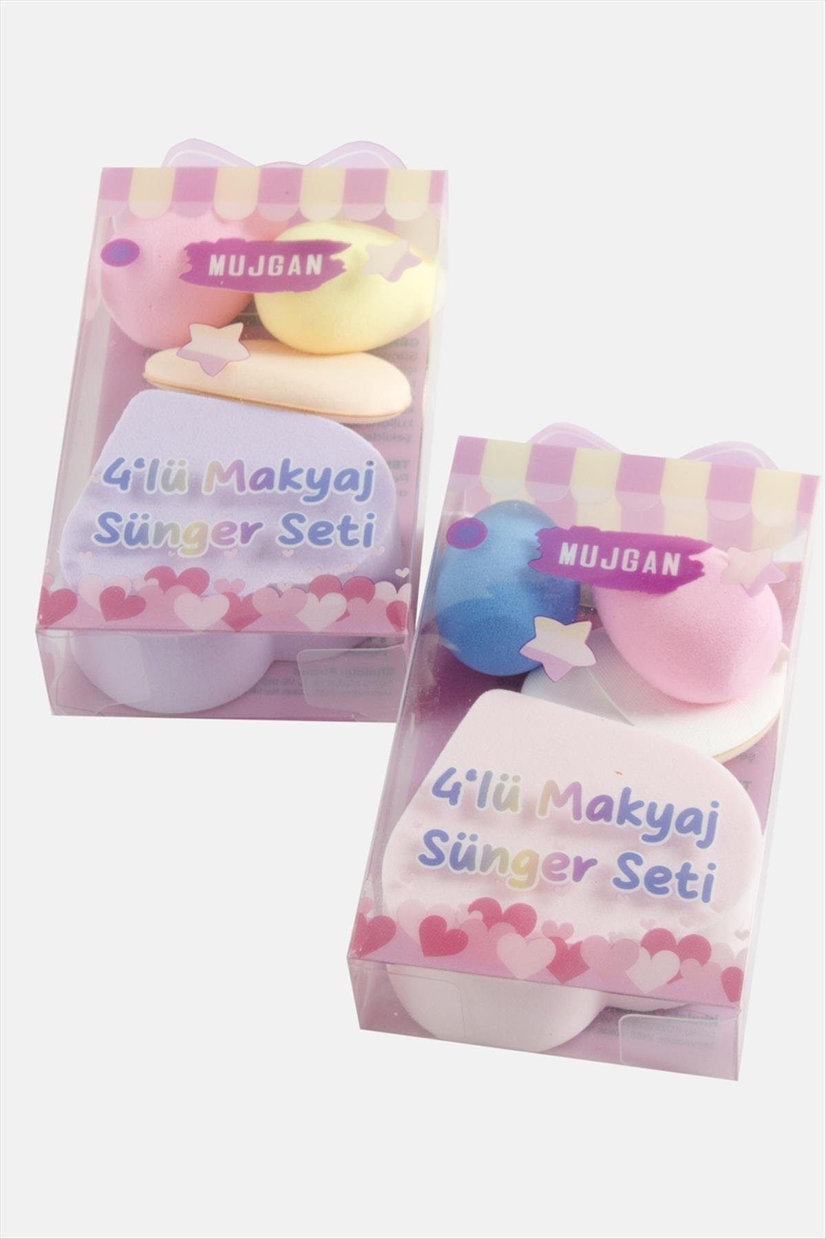 4 Adet Kalp Makyaj Süngeri