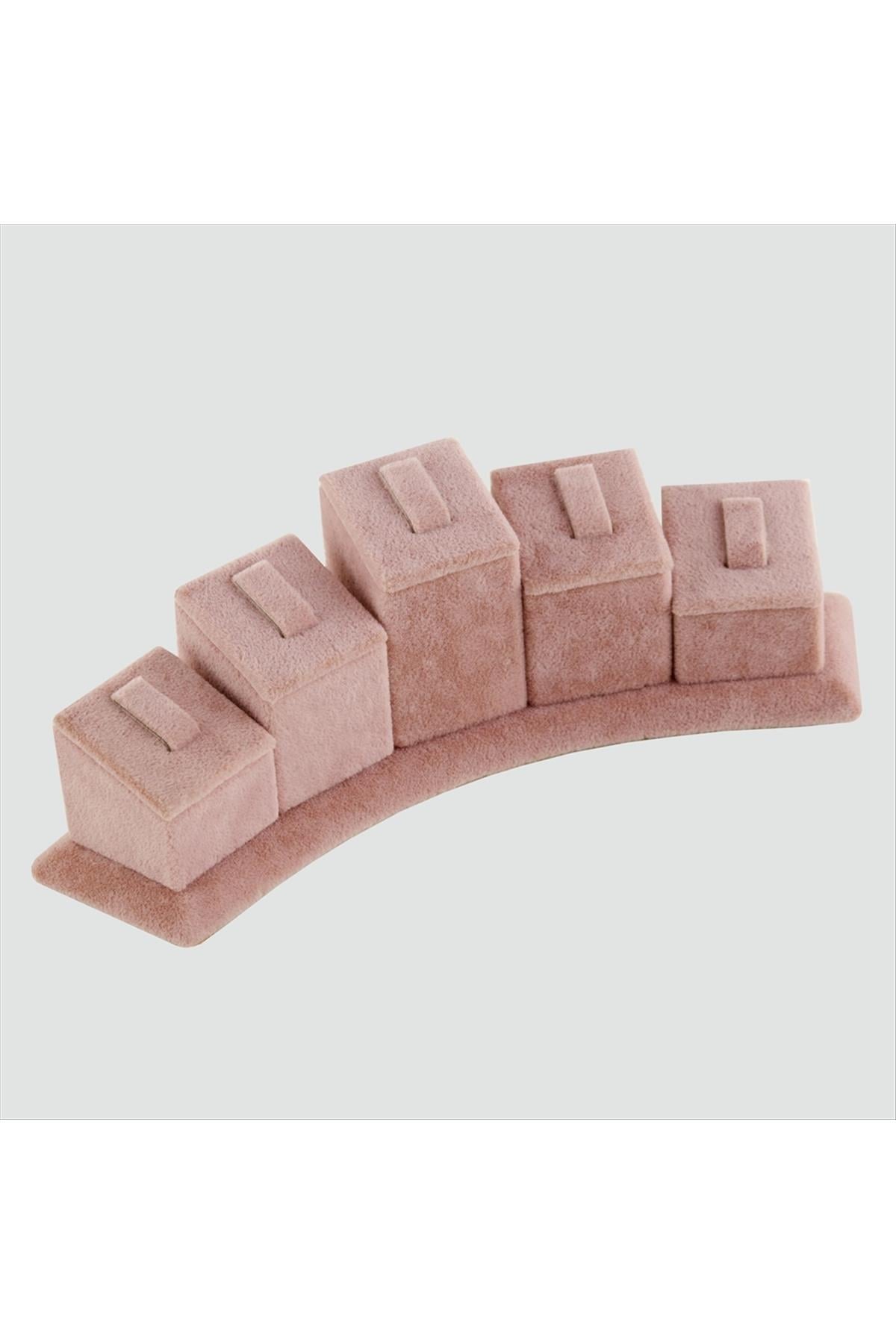 5li Anfora Kumaş Yüzük Standı-Açık Pembe