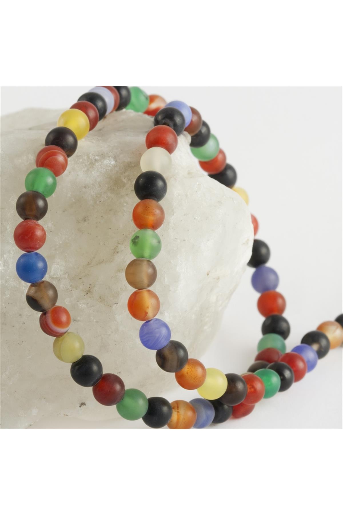 6 mm Mat Karışık Akik Taşı