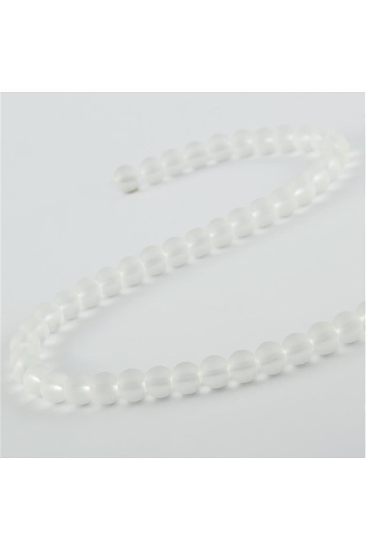 8 mm Buzlu Kuvars Görünümlü Cam Taşı