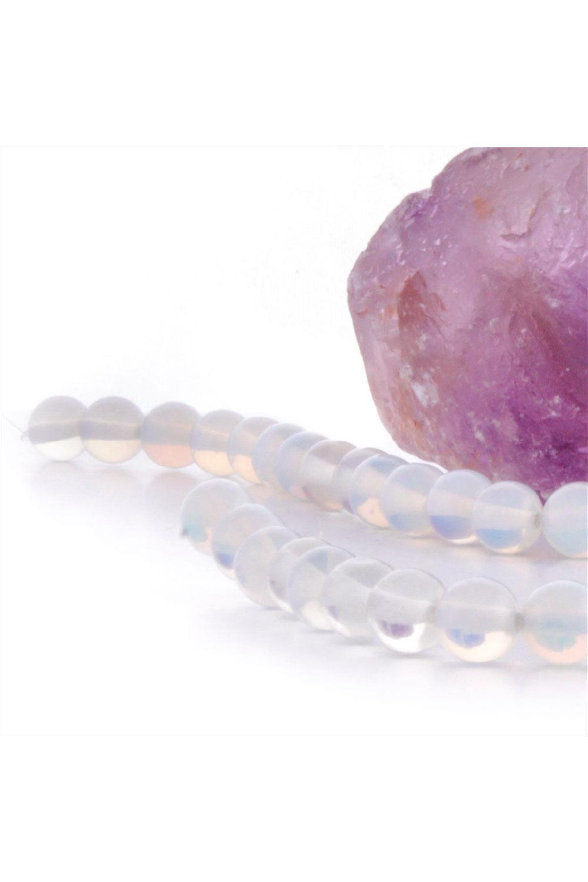 8 mm Opal Taşı Ay Taşı-Açık Mavi