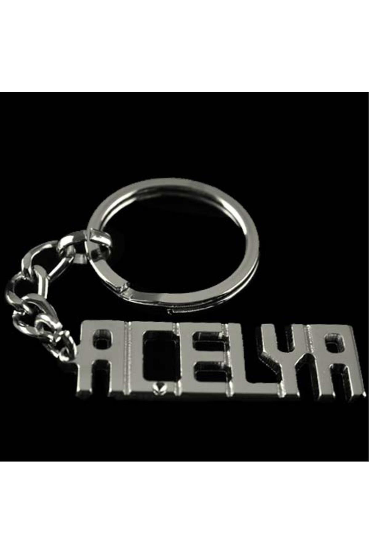 Açelya İsimli Anahtarlık-Gümüş Rengi