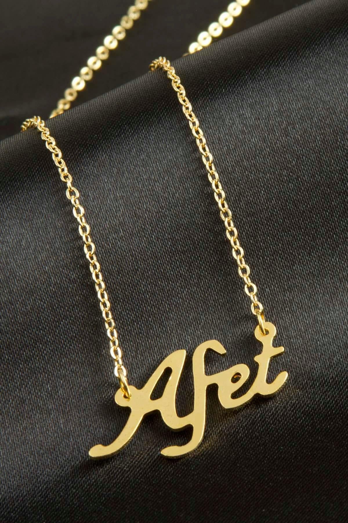 Afet isimli kolye -Sarı