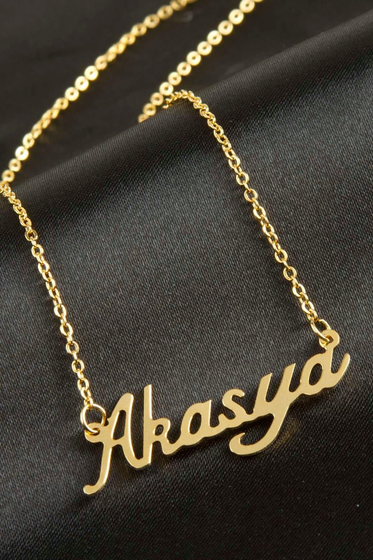 Akasya isimli kolye -Sarı