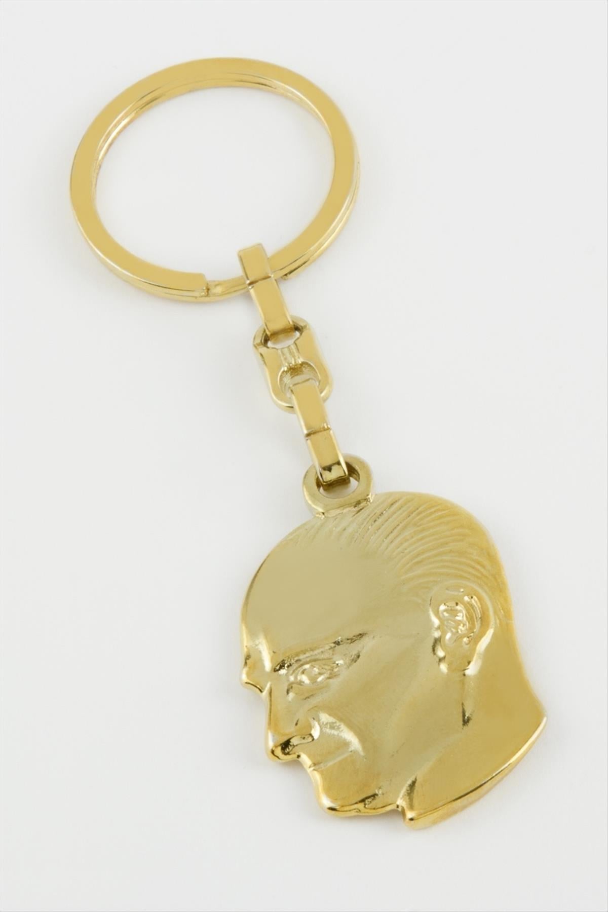 Atatürk Metal Anahtarlık-Sarı