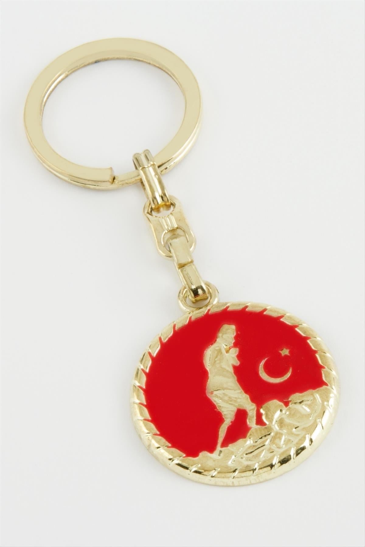 Atatürk Metal Anahtarlık - Sarı