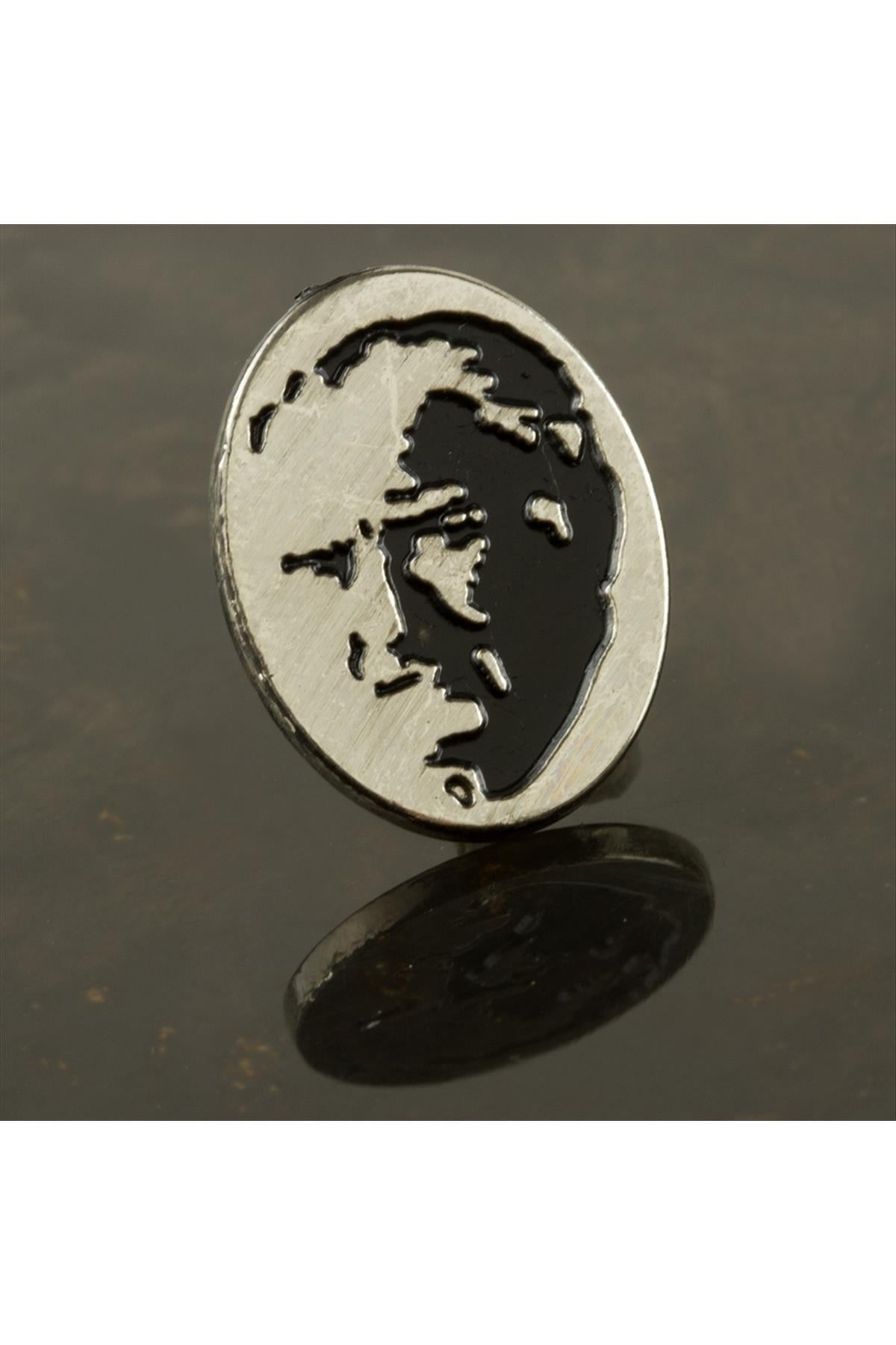 Atatürk Yaka Rozet-Gümüş Rengi