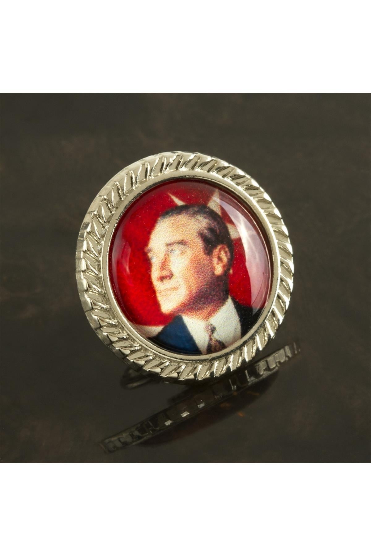 Atatürk Yaka Rozet-Gümüş Rengi