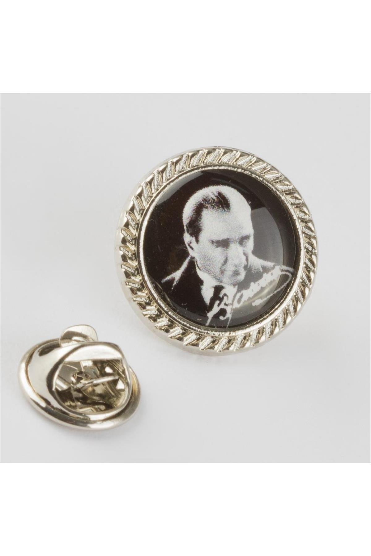 Atatürk Yaka Rozet-Gümüş Rengi