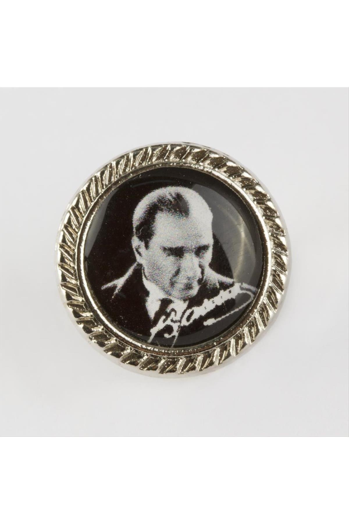 Atatürk Yaka Rozet-Gümüş Rengi