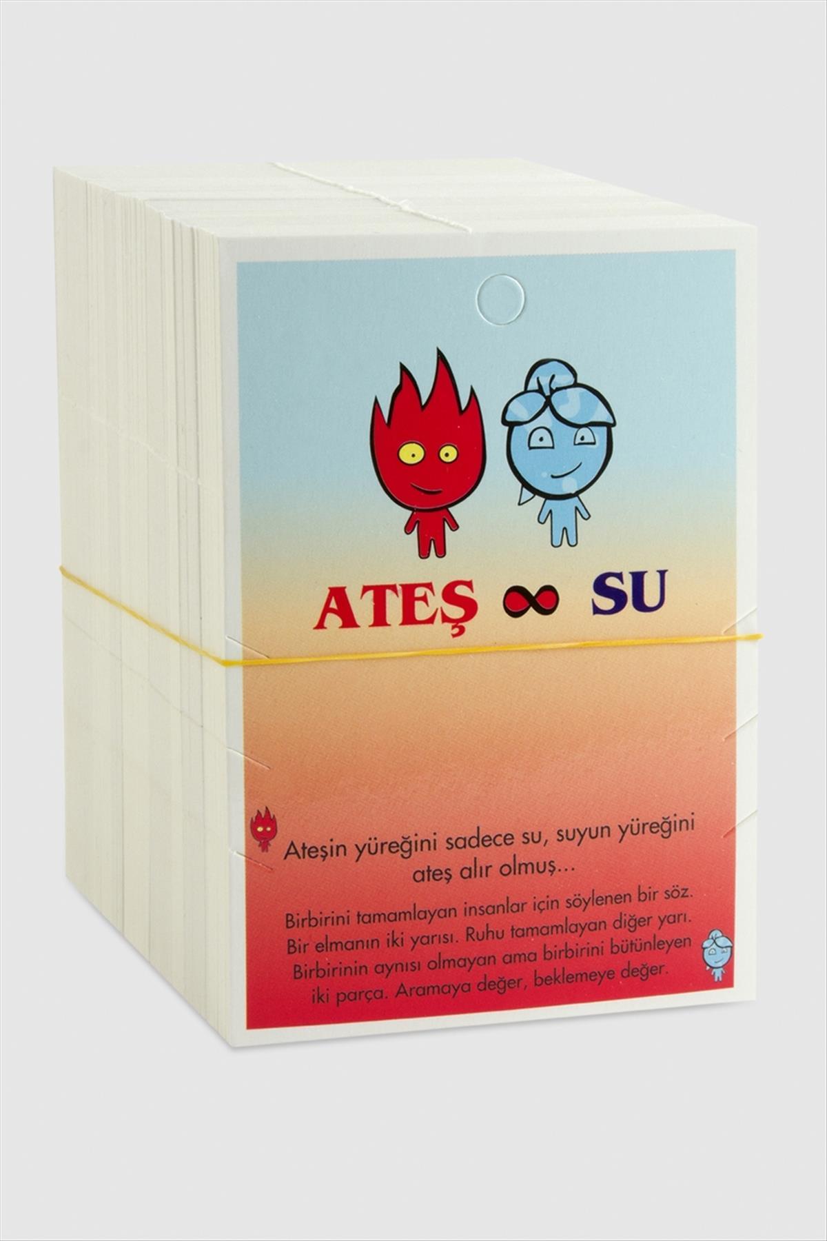 Ateş Su Bileklik Kartı-Kırmızı