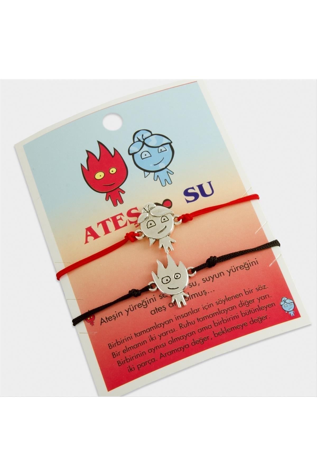 Ateş ve Su 2li İp Bileklik
