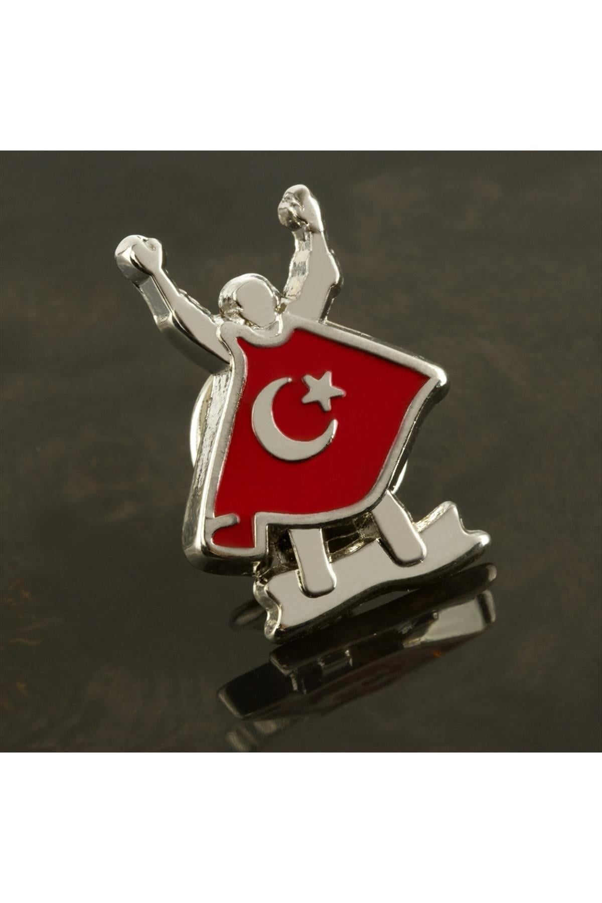 Ay Yıldız Yaka Rozet-Gümüş Rengi