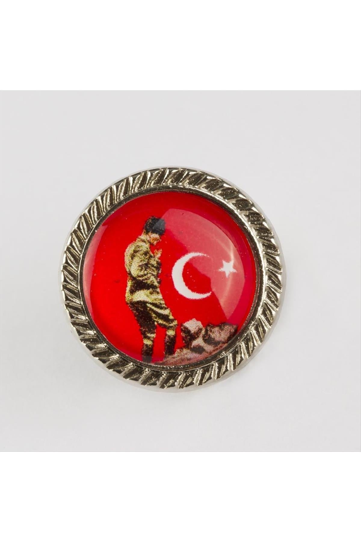 Ay Yıldız Yaka Rozet-Gümüş Rengi