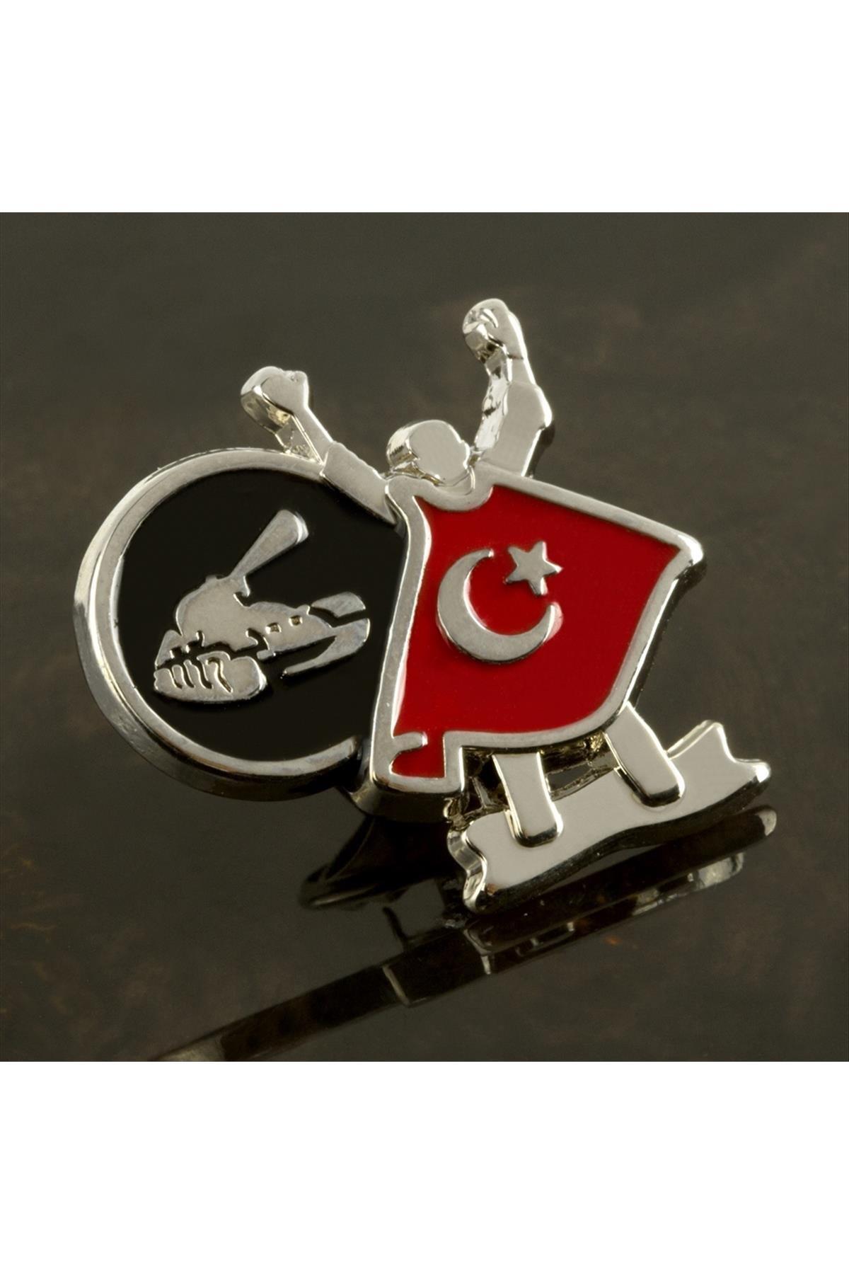 Ay Yıldız Yaka Rozet-Gümüş Rengi