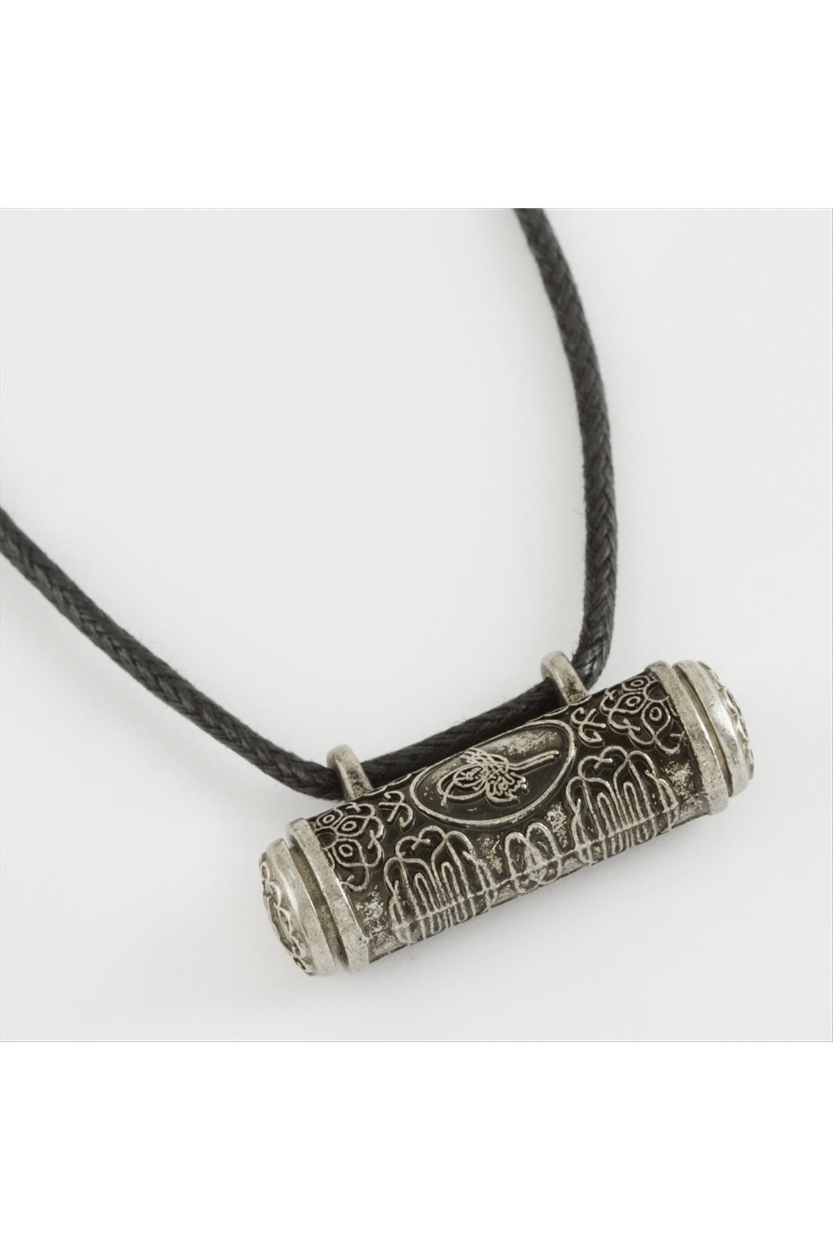 Ayet Kabı Uçlu Kolye-Siyah