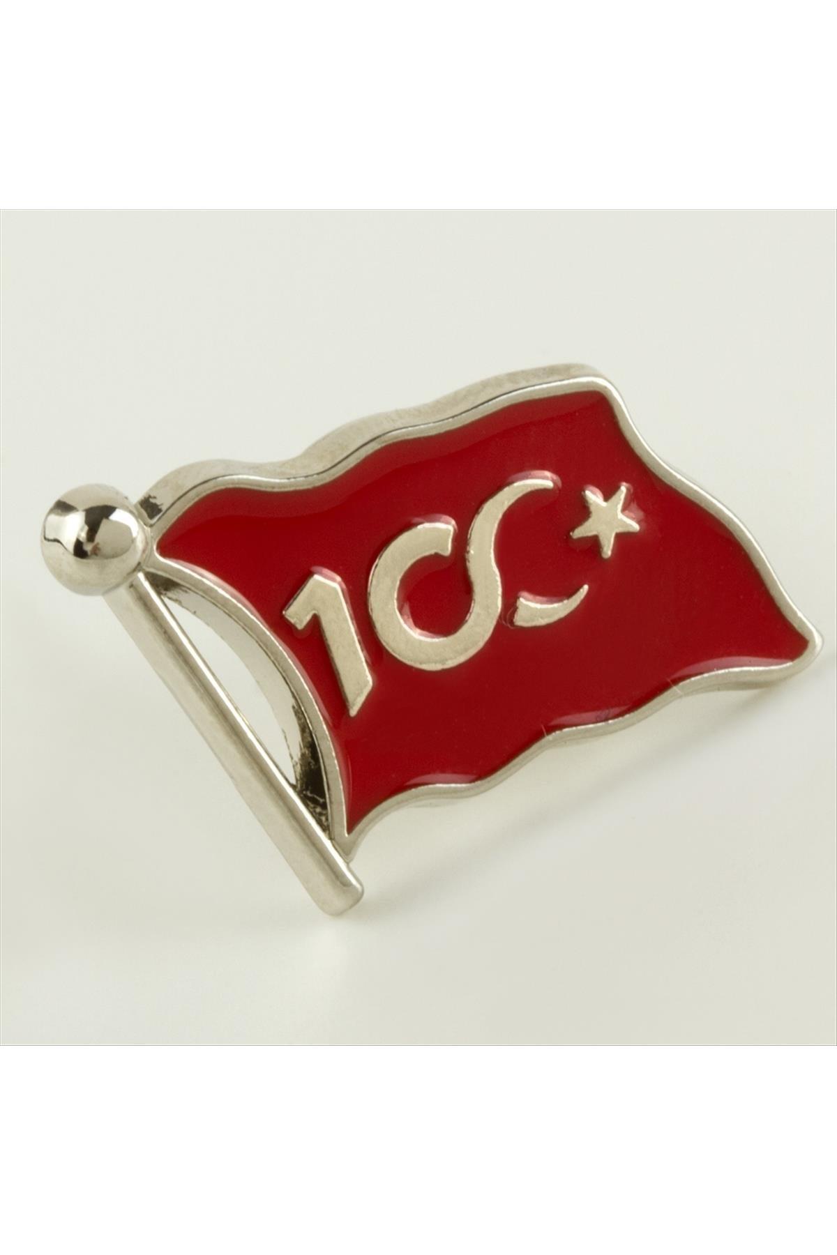 Cumhuriyetin 100. Yılına Özel Yaka Rozet-Gümüş Rengi