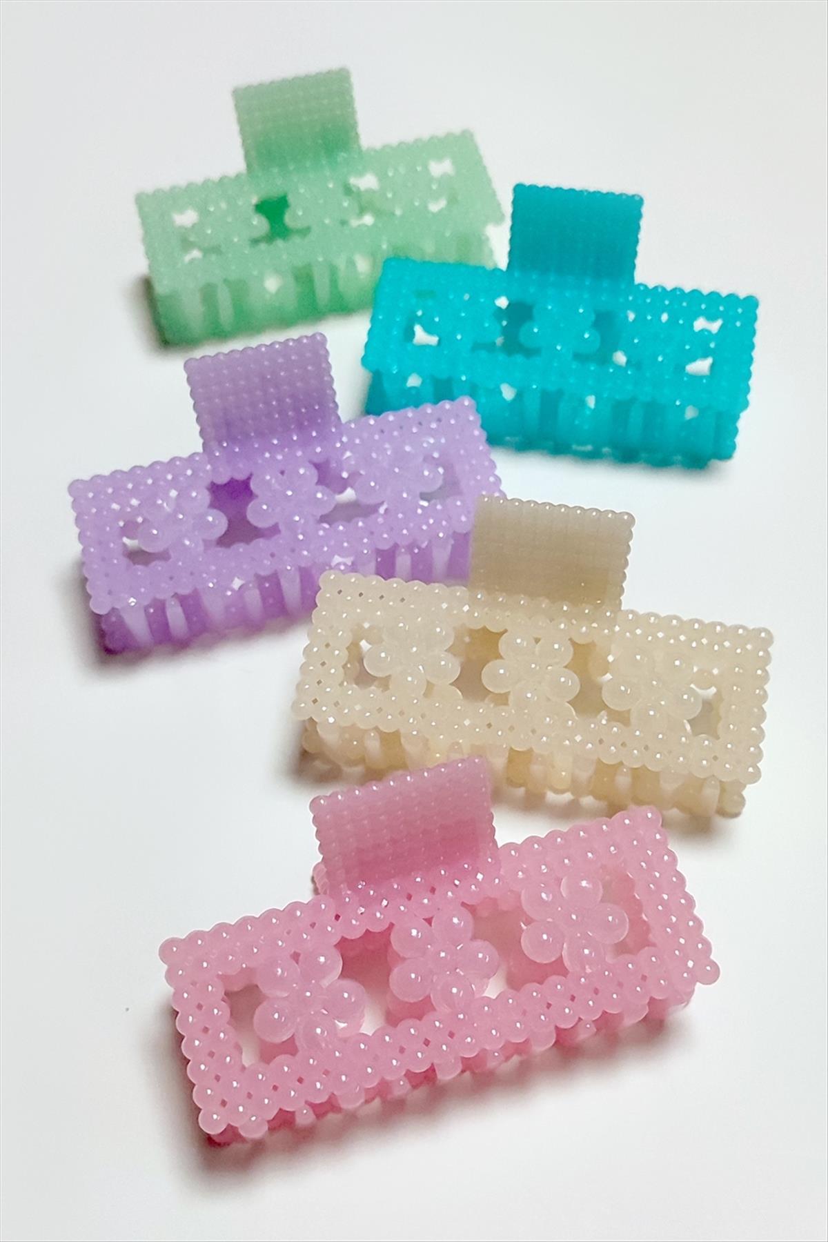 Dikdörtgen Renkli Mandal Toka 8 cm