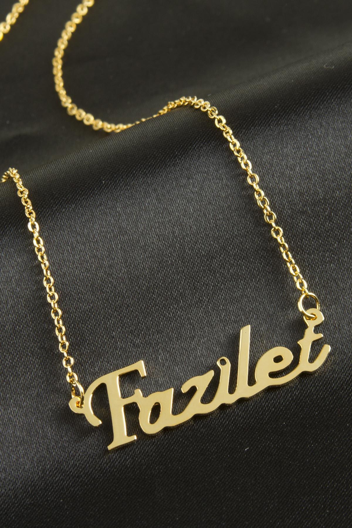 Fazilet isimli kolye -Sarı
