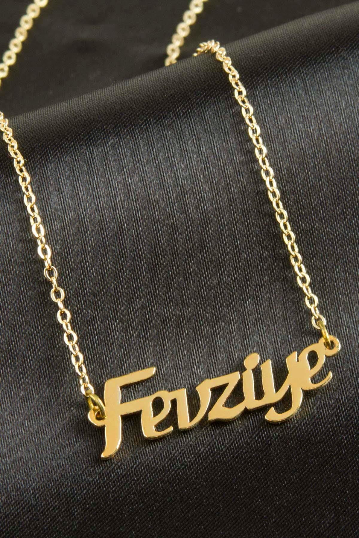 Fevziye isimli kolye -Sarı