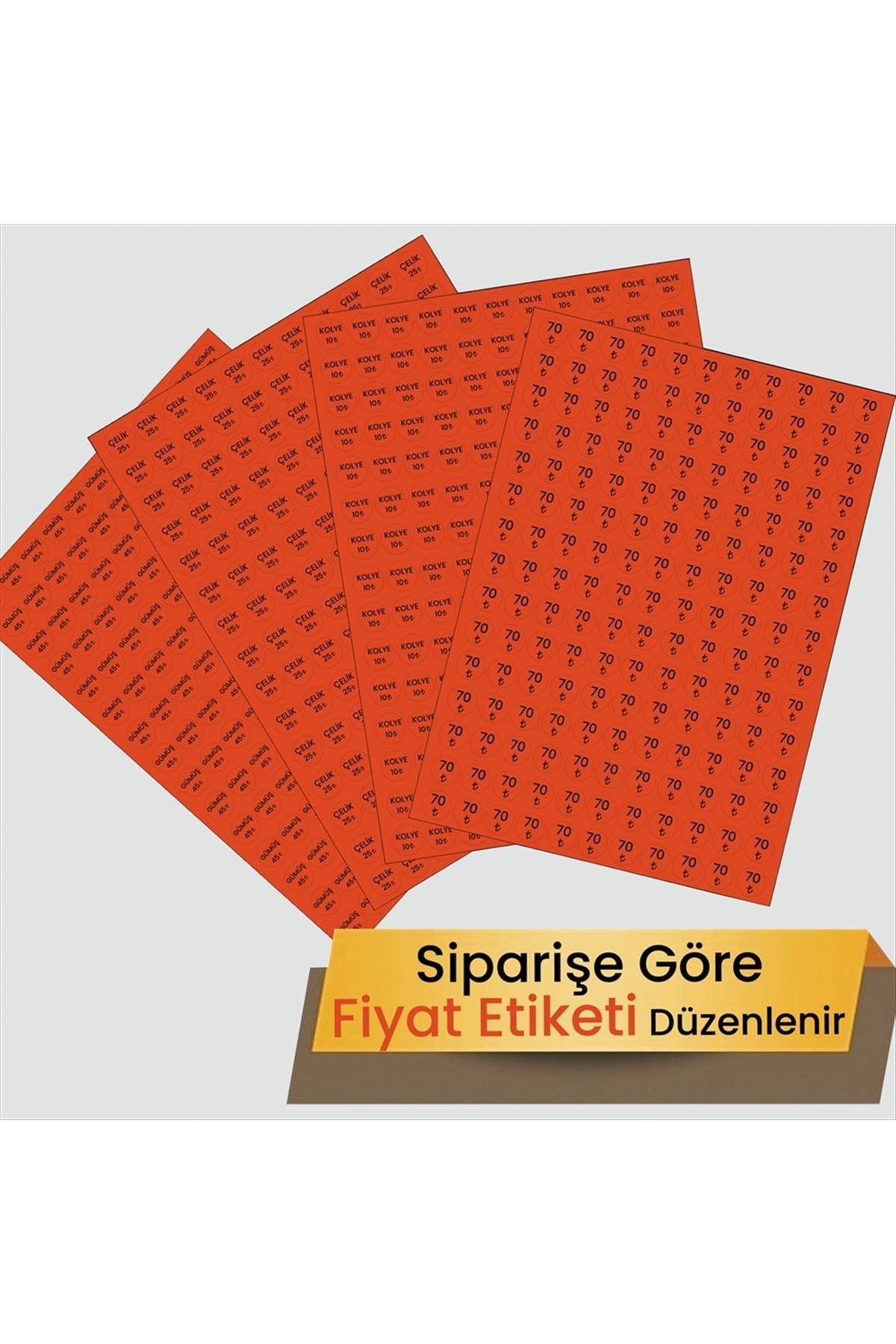 Fiyat Etiketi 165 Adet 15 mm-Turuncu