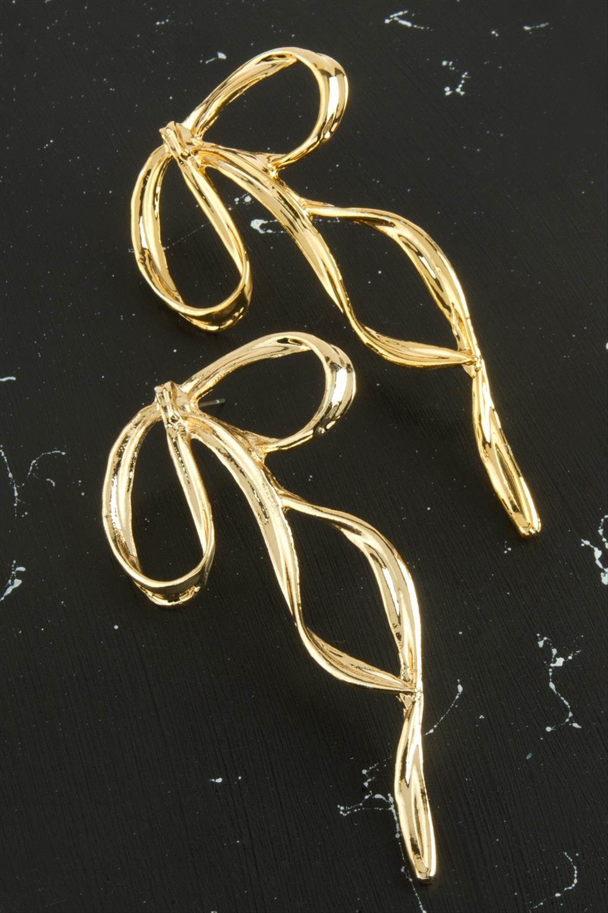 Fiyong Yeni Sezon Metal Küpe-Sarı