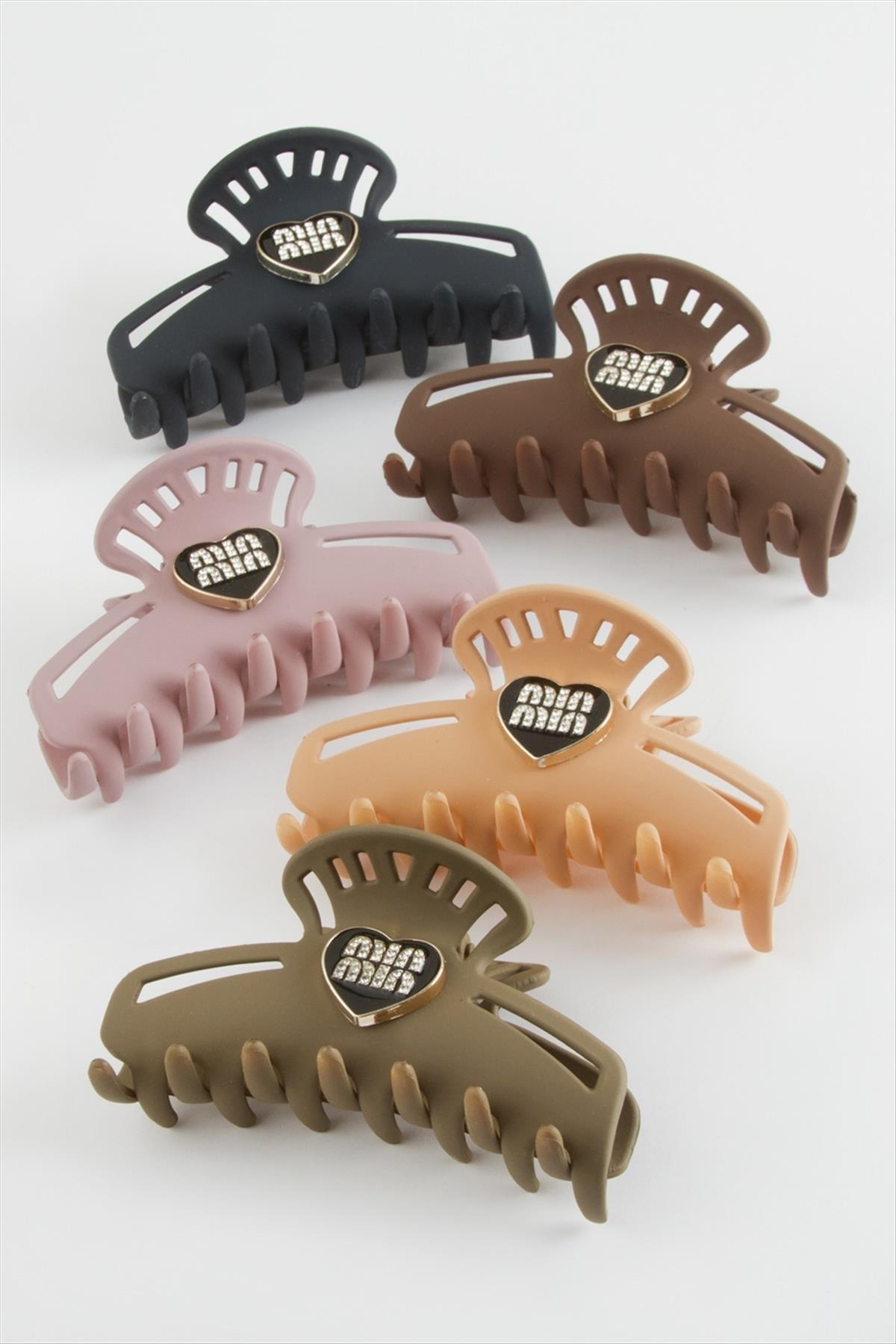 Kalp Renkli Mandal Toka 10 cm