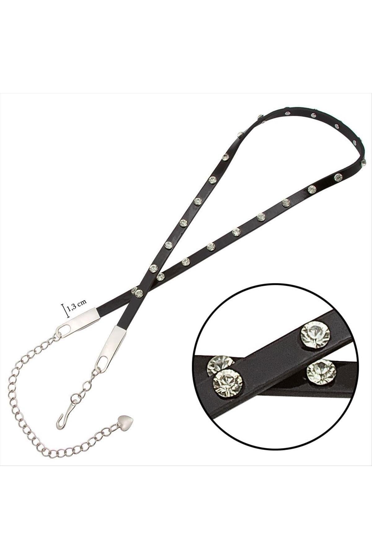 Klasik Deri Taşlı Kemer