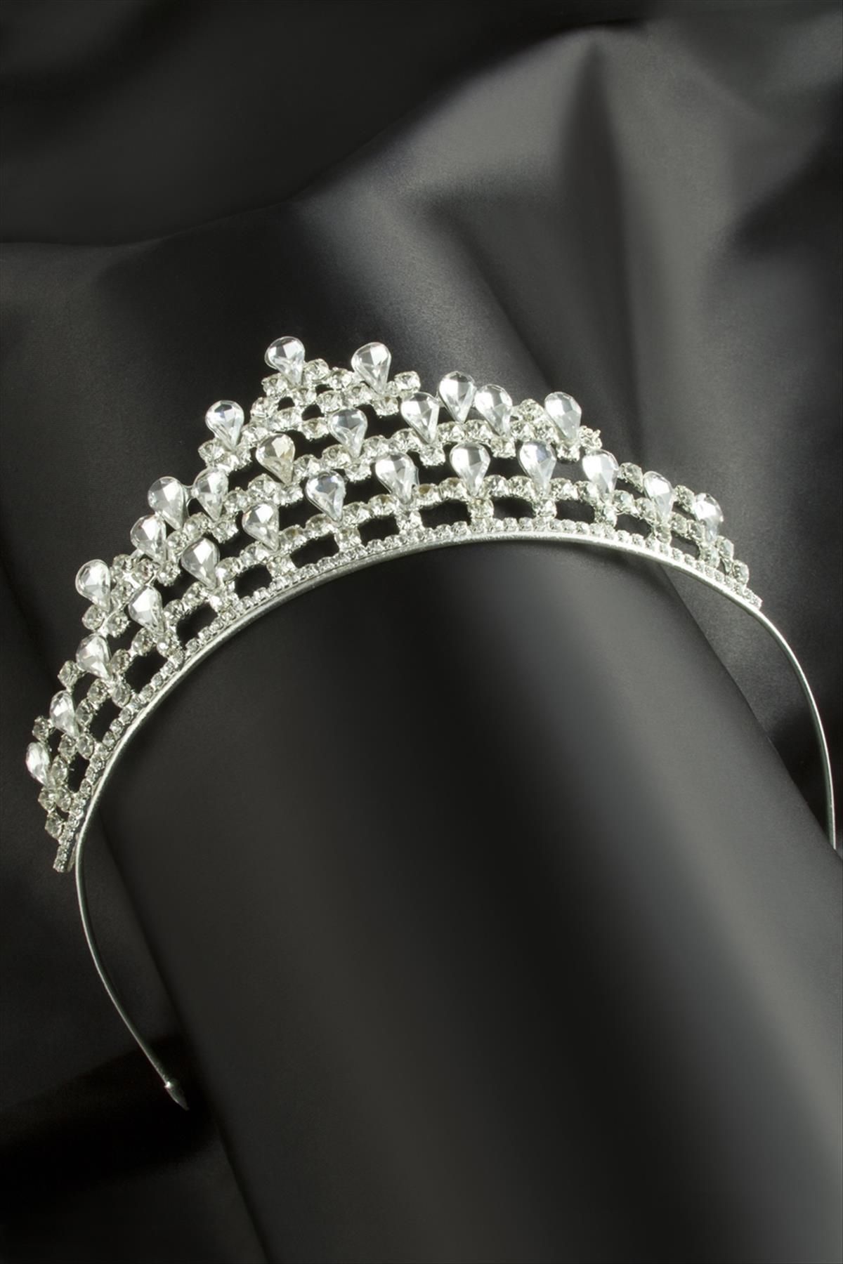 Lüks Taşlı Gelin Tacı