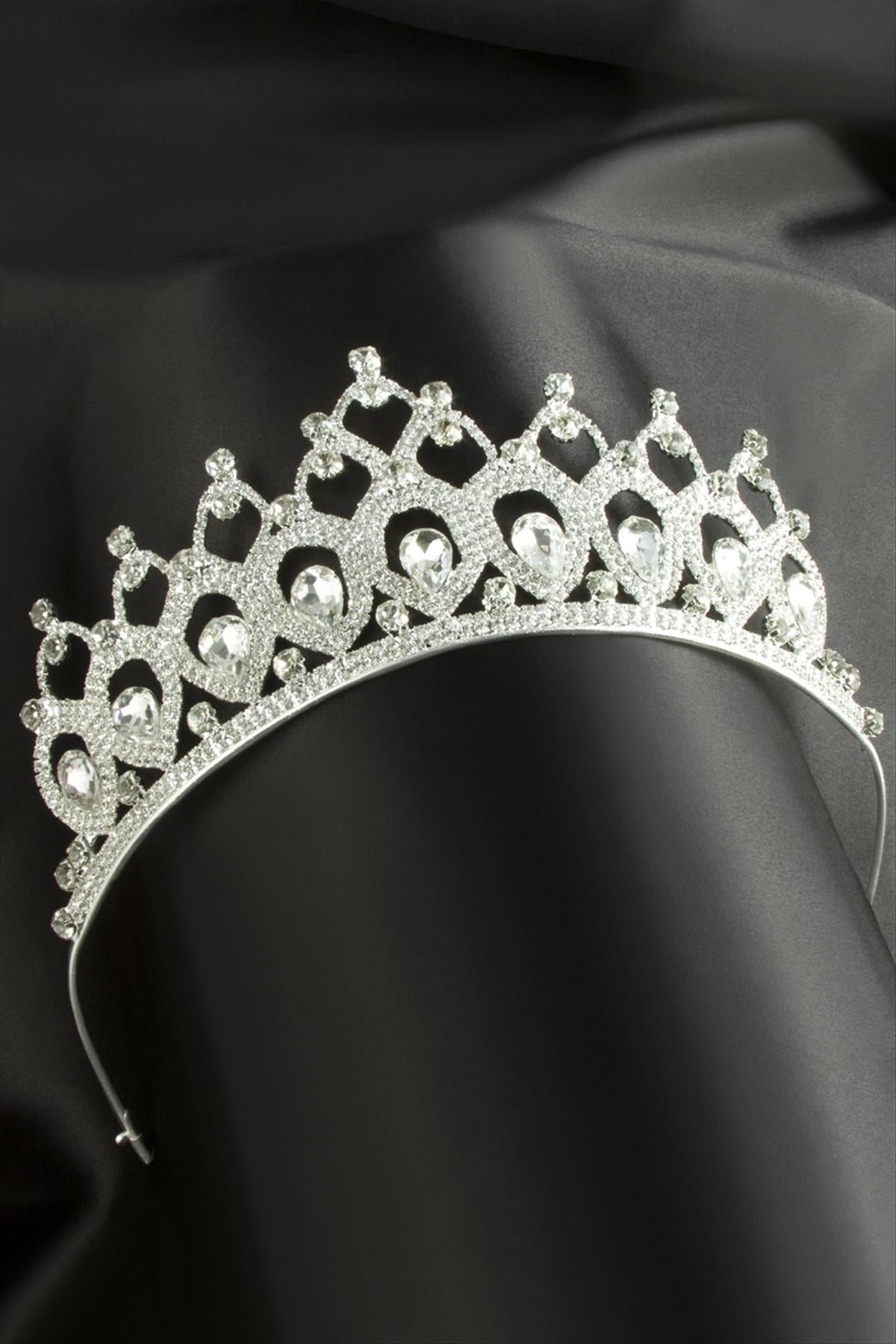 Lüks Taşlı Gelin Tacı