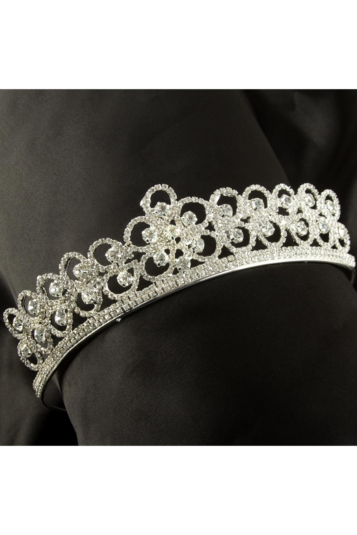 Lüks Taşlı Gelin Taçı