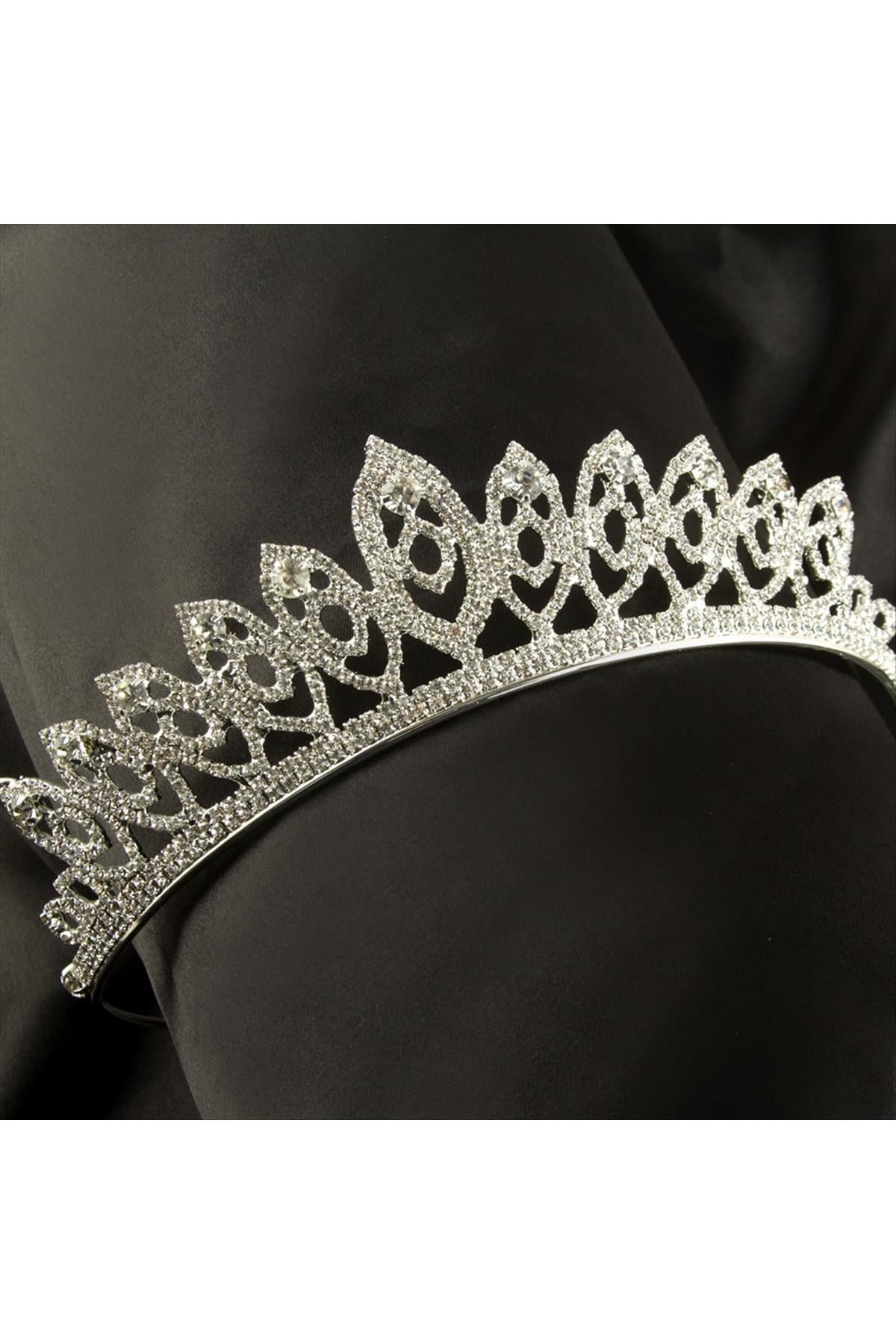 Lüks Taşlı Gelin Taçı