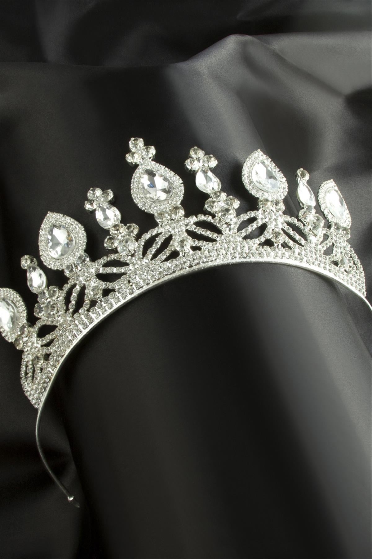 Lüks Taşlı Gelin Tacı