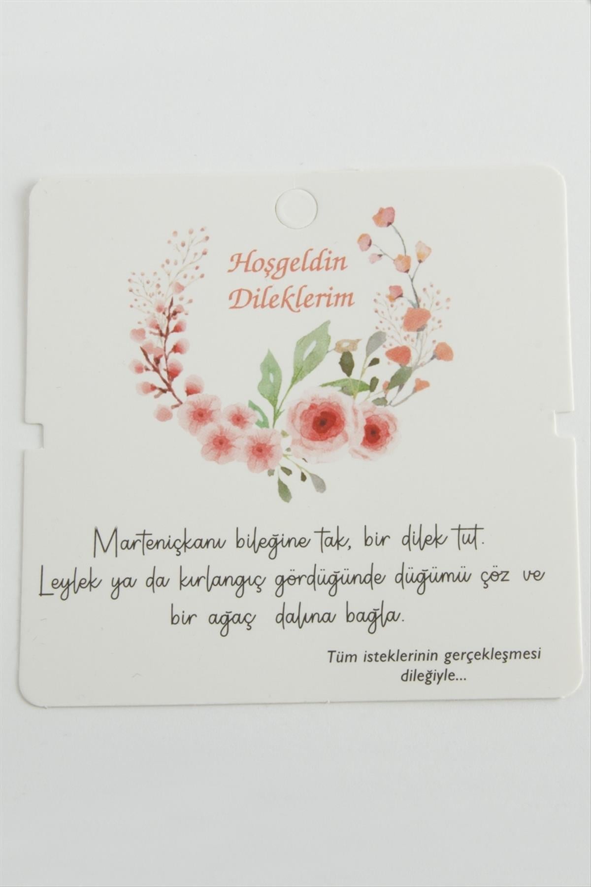 Marteniçka Bileklik Kartı-Beyaz