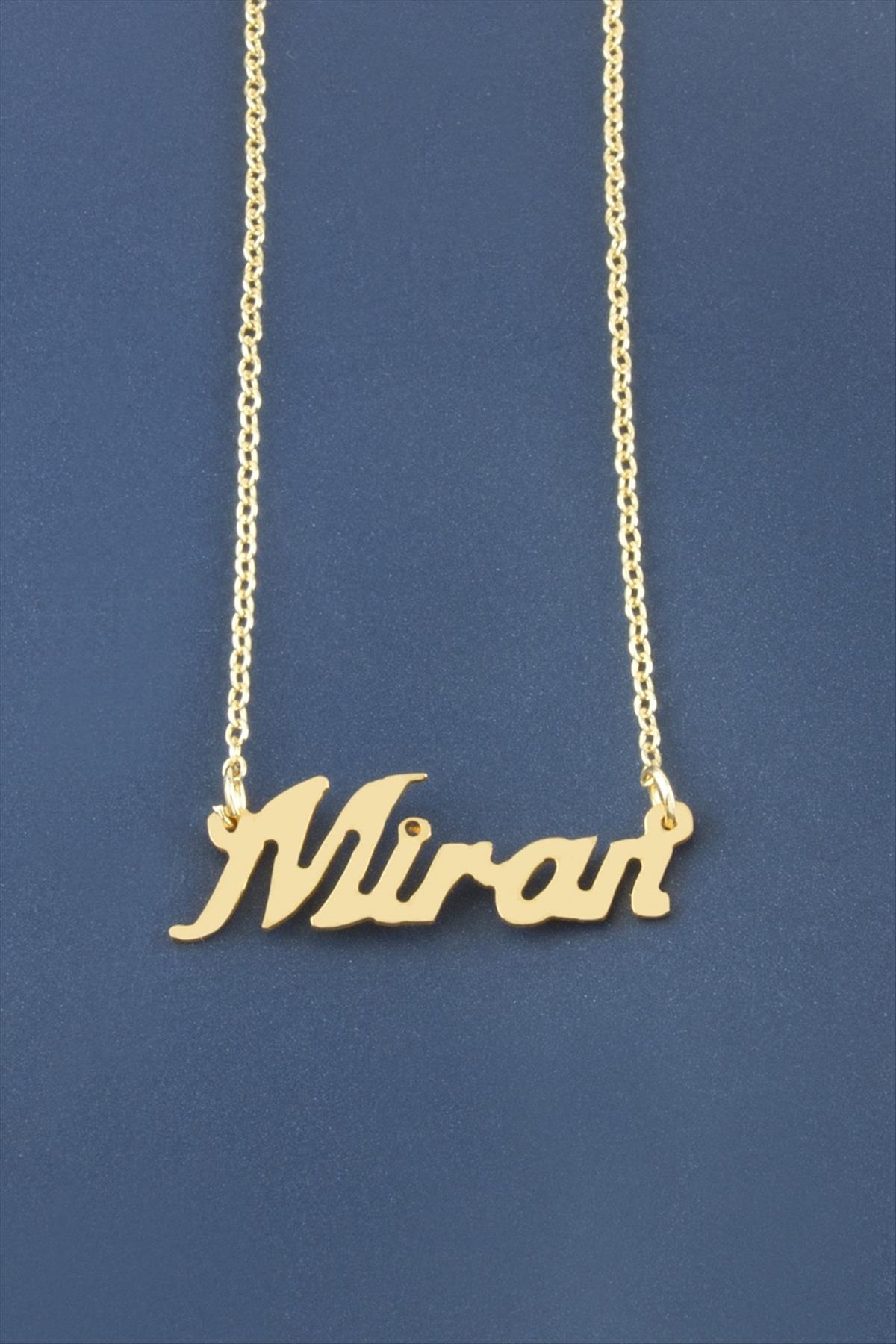 Miran İsimli Kolye-Sarı