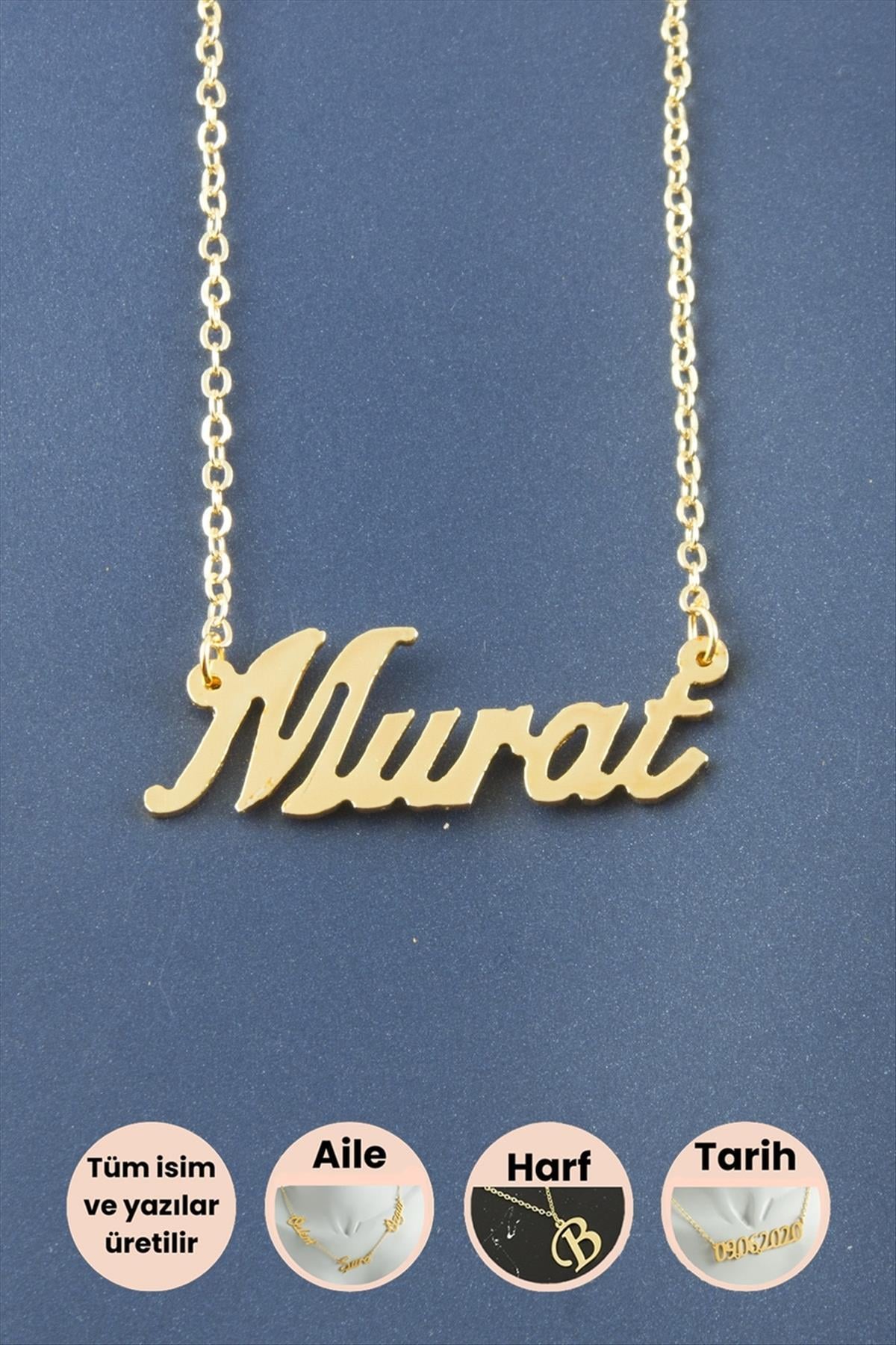 Murat İsimli Kolye-Sarı