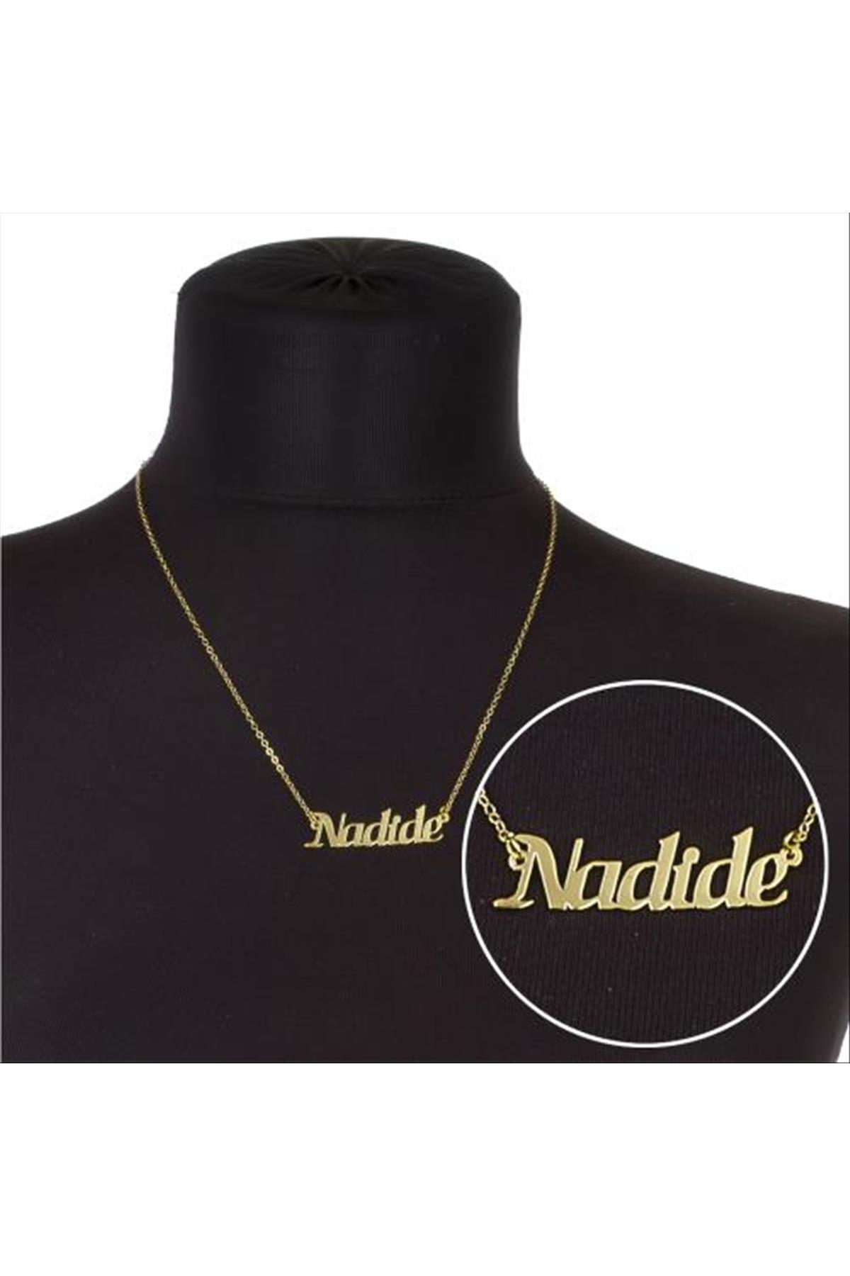 Nadide İsimli Kolye -Sarı