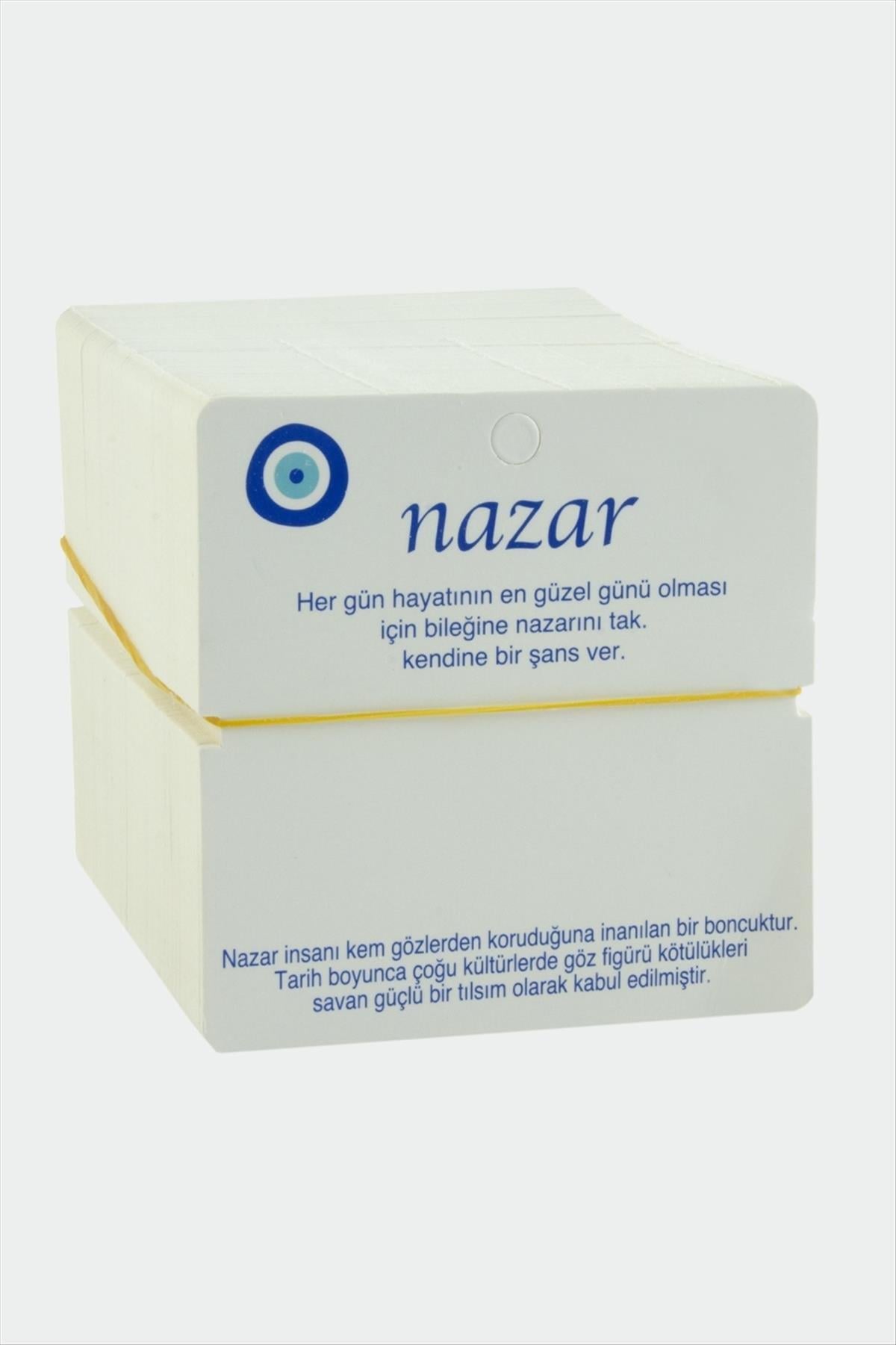 Nazar Bileklik Kartı-Beyaz