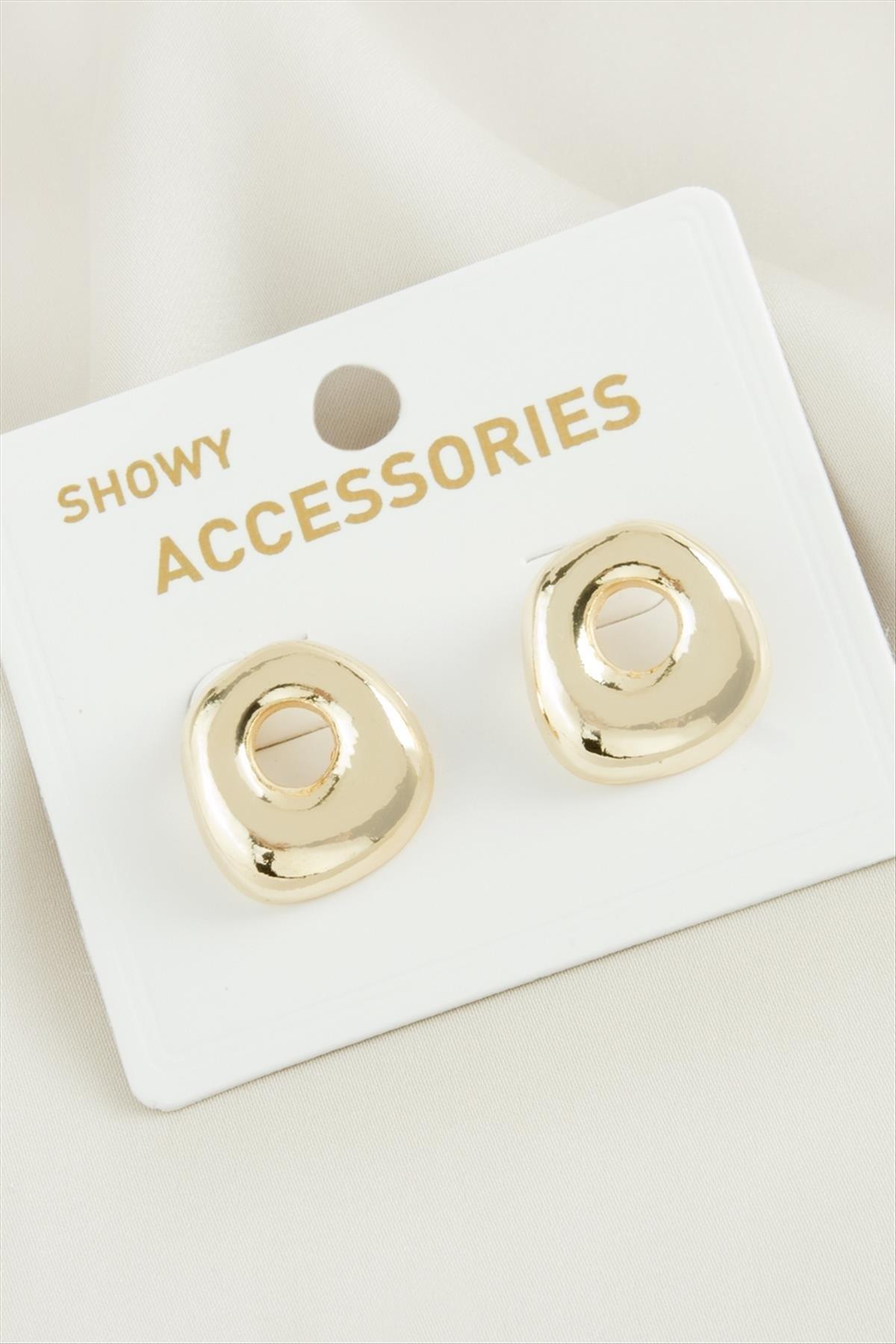 Oval Trend Metal Küpe