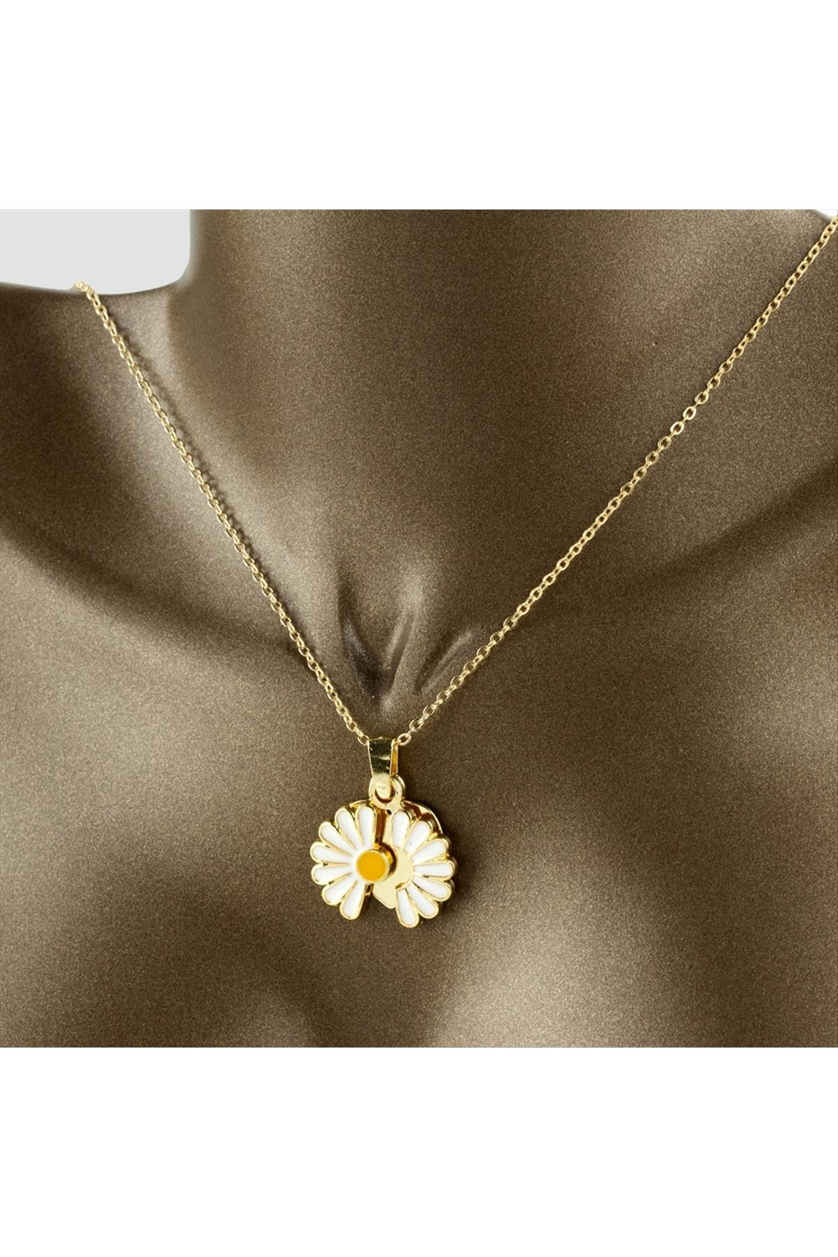 Papatya Figürlü Lüx Kolye