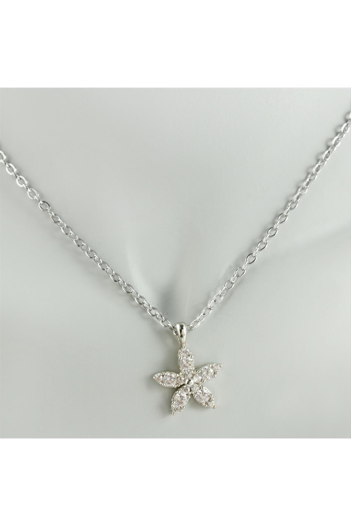 Papatya Zirkon Taşlı Trend Kolye