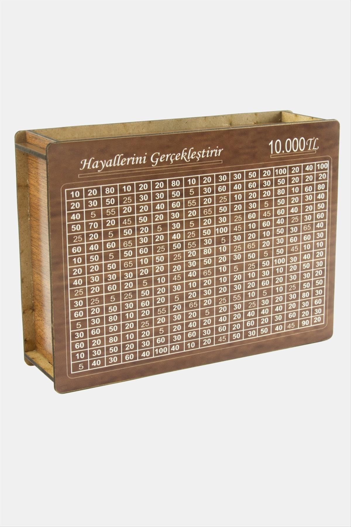 Parabox 10.000 Tl Kumbara Para Biriktirme Kutusu - Kahverengi