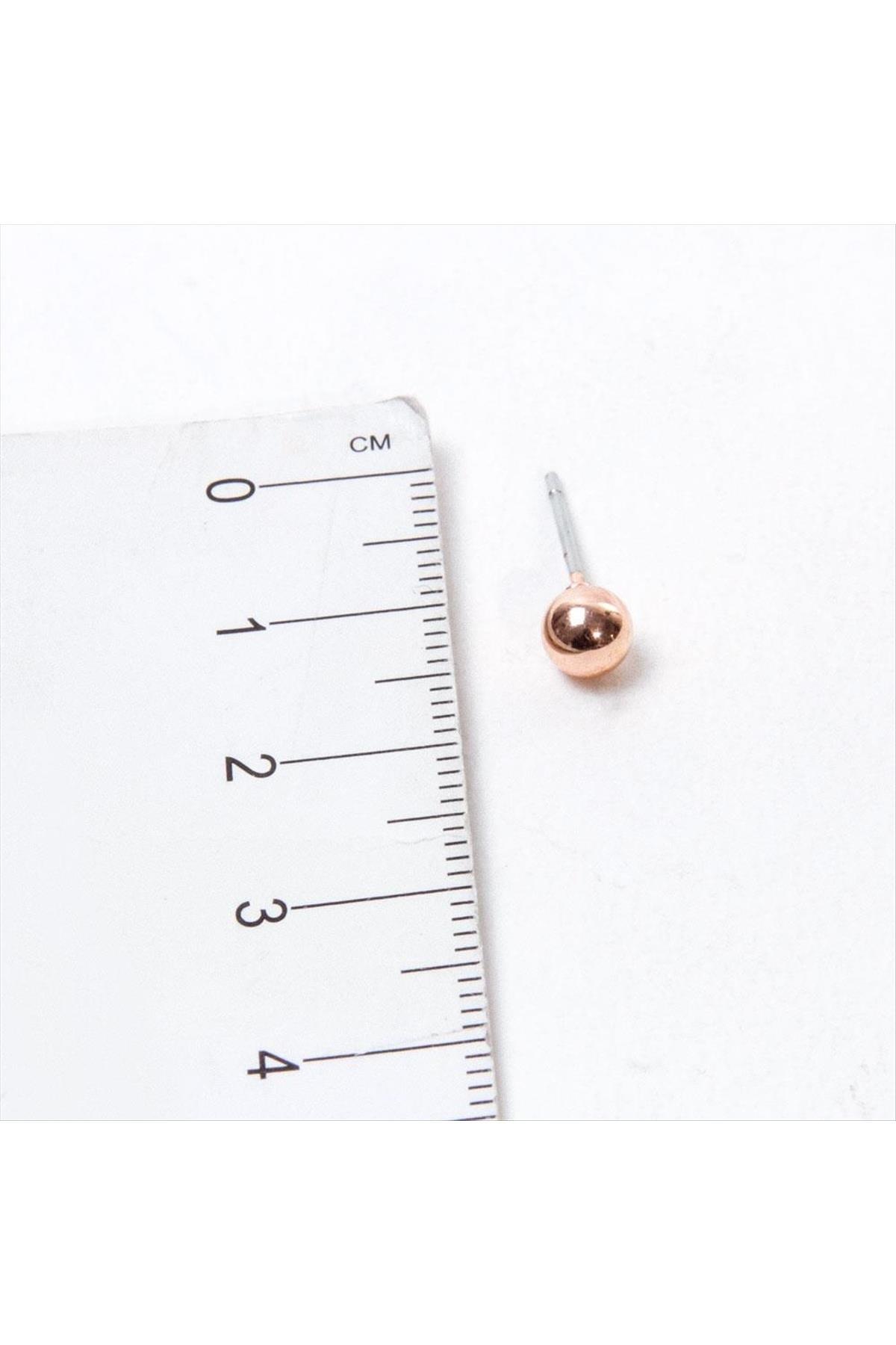 Roz Renk Metal Top Küpe 50 Gram-Roz-1