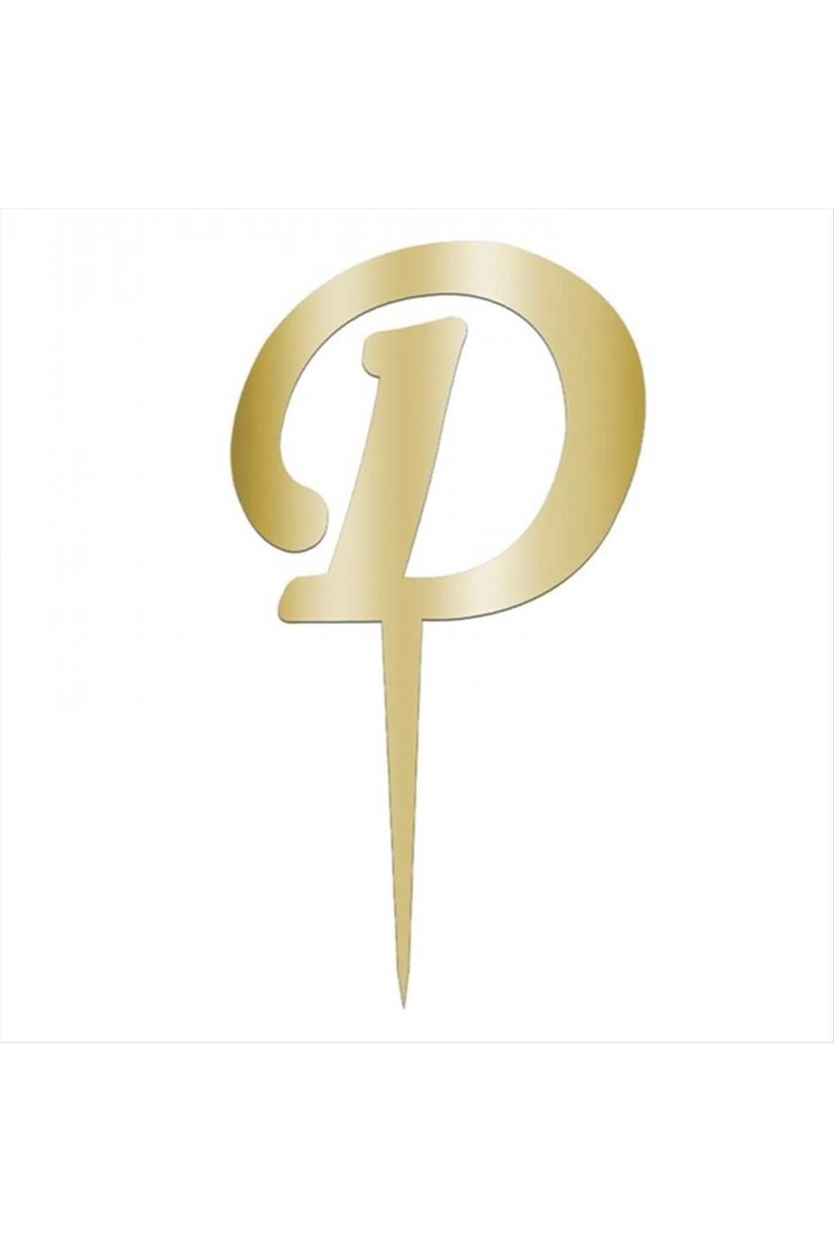 Sarı Renkli Harf Pasta ve Kek Pleksi-D