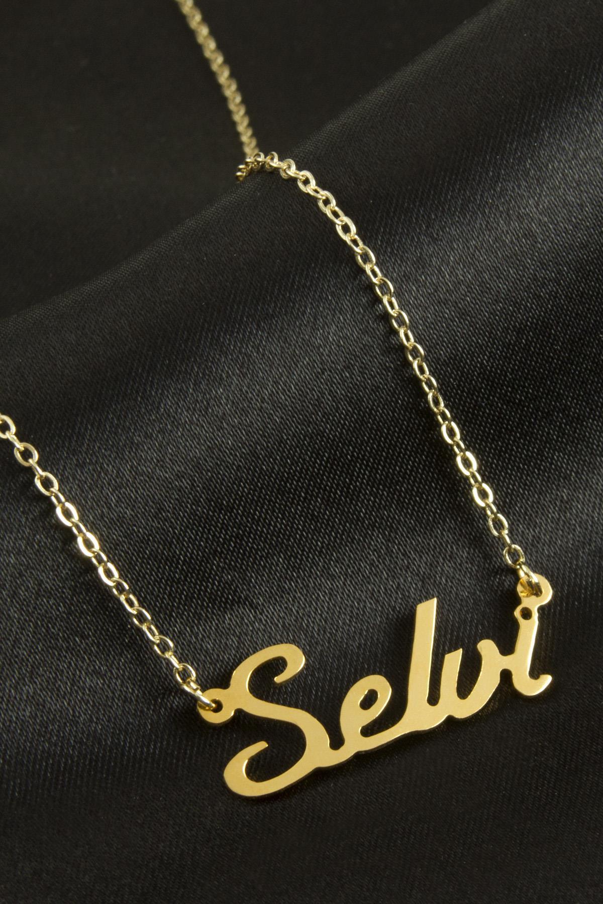 Selvi isimli kolye -Sarı