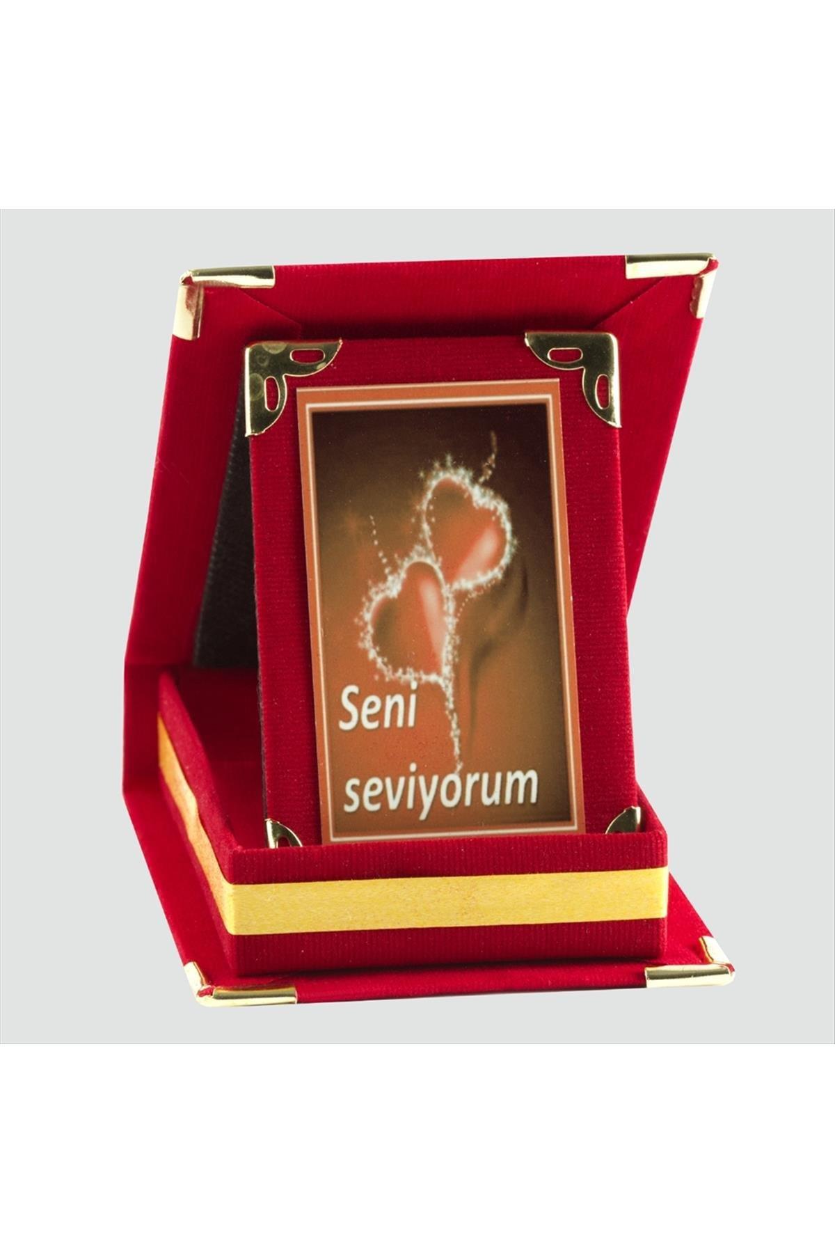 Seni Çok Seviyorum Plaketi-Kırmızı